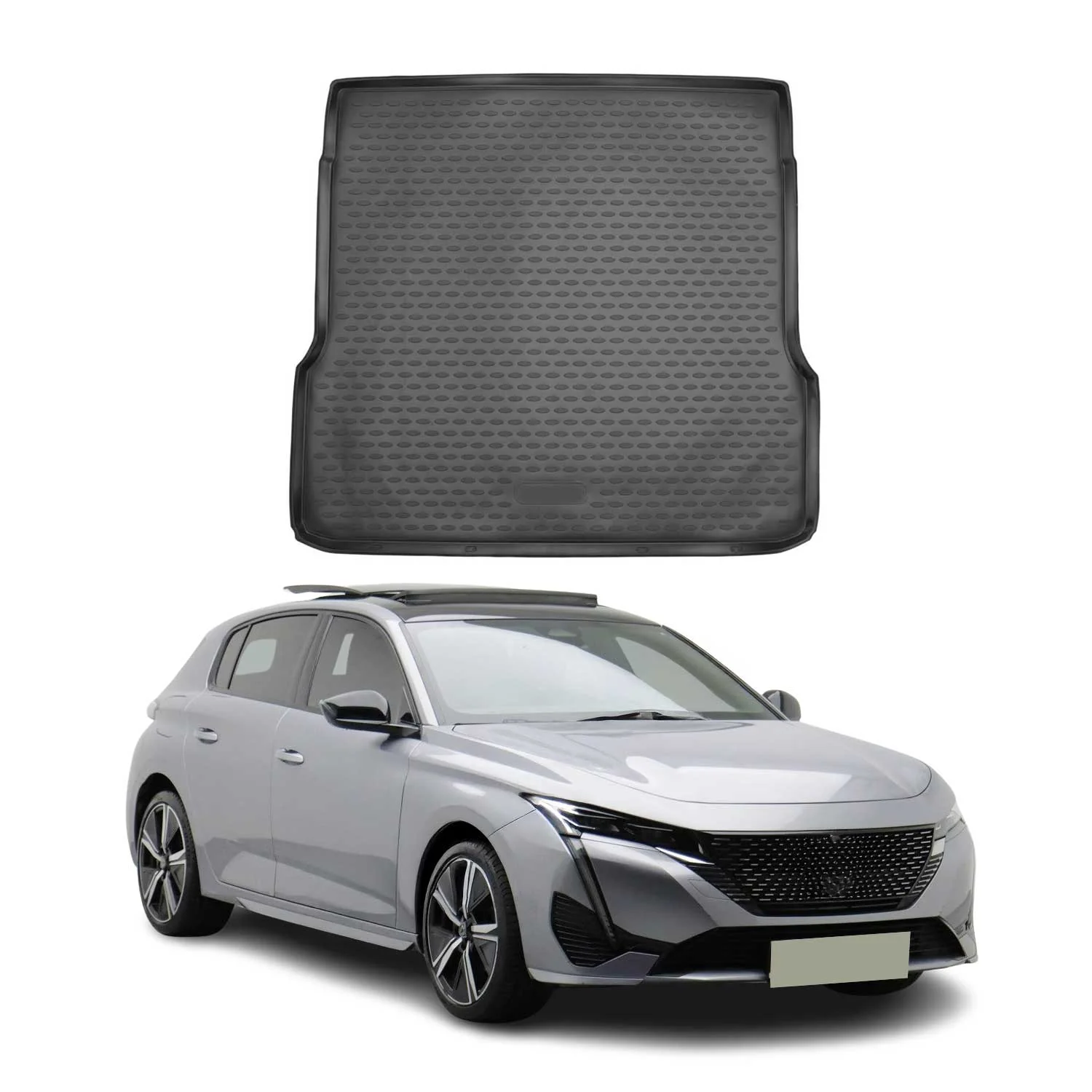 OMAC Tapis de coffre pour Peugeot 308 2021-2024 sur mesure en caoutchouc