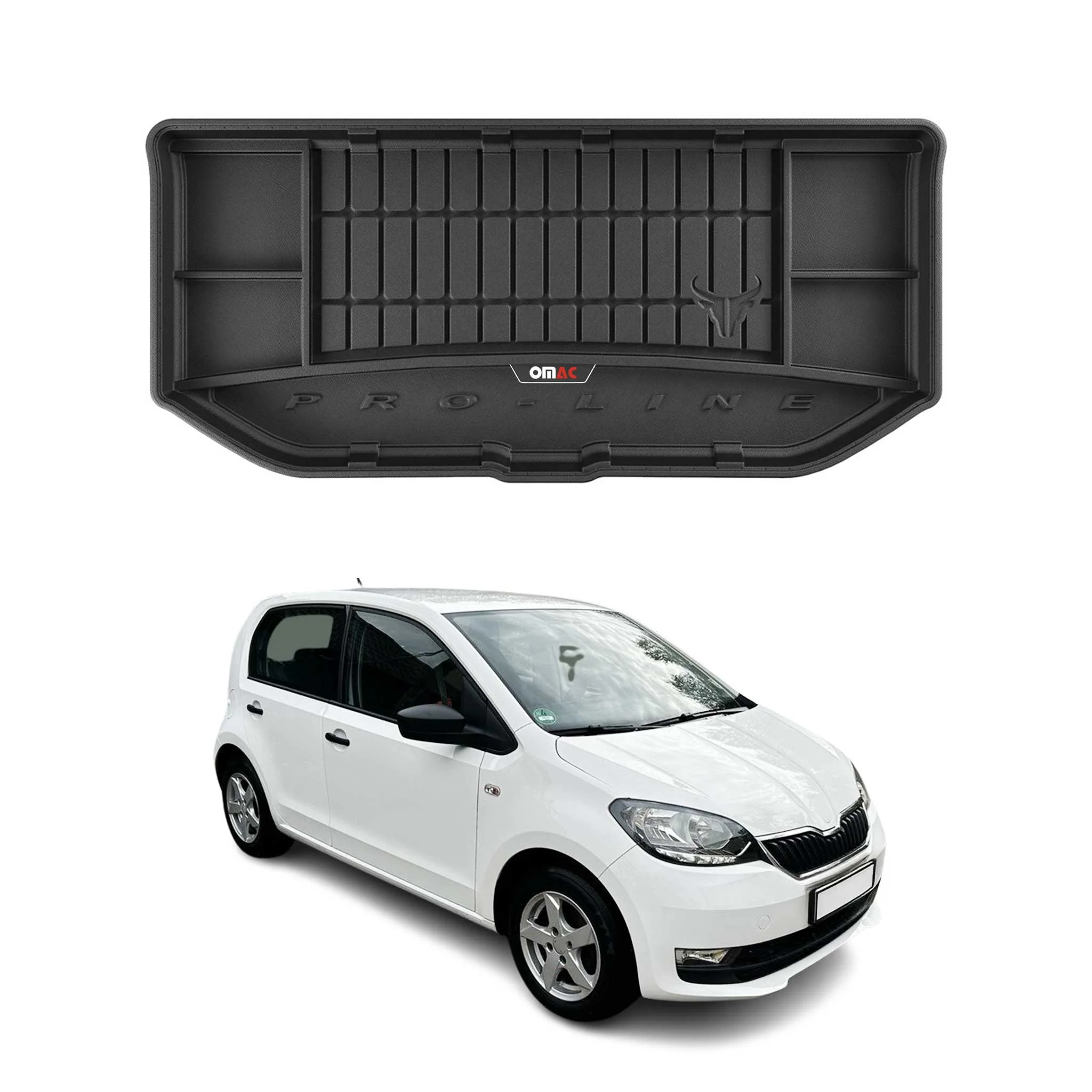 Tapis de Coffre pour Skoda Citigo 2011-2019 TPE Noir