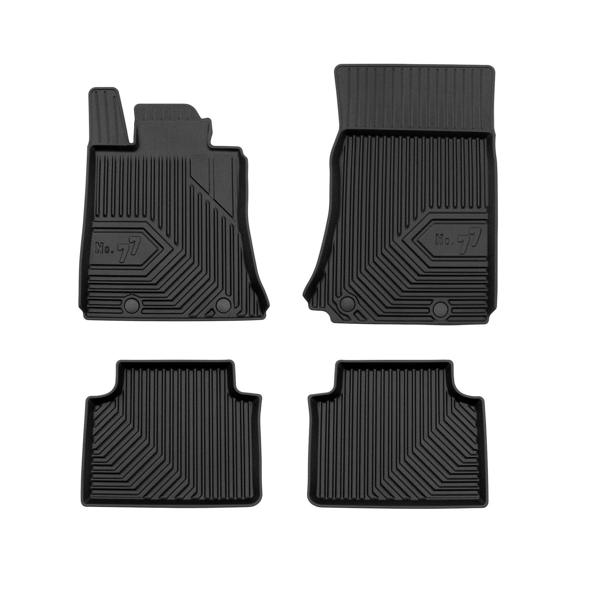 Tapis de Sol de Voiture No.77 pour Alfa Romeo Giulia 2016-2026 RWD TPE Noir 4Pcs