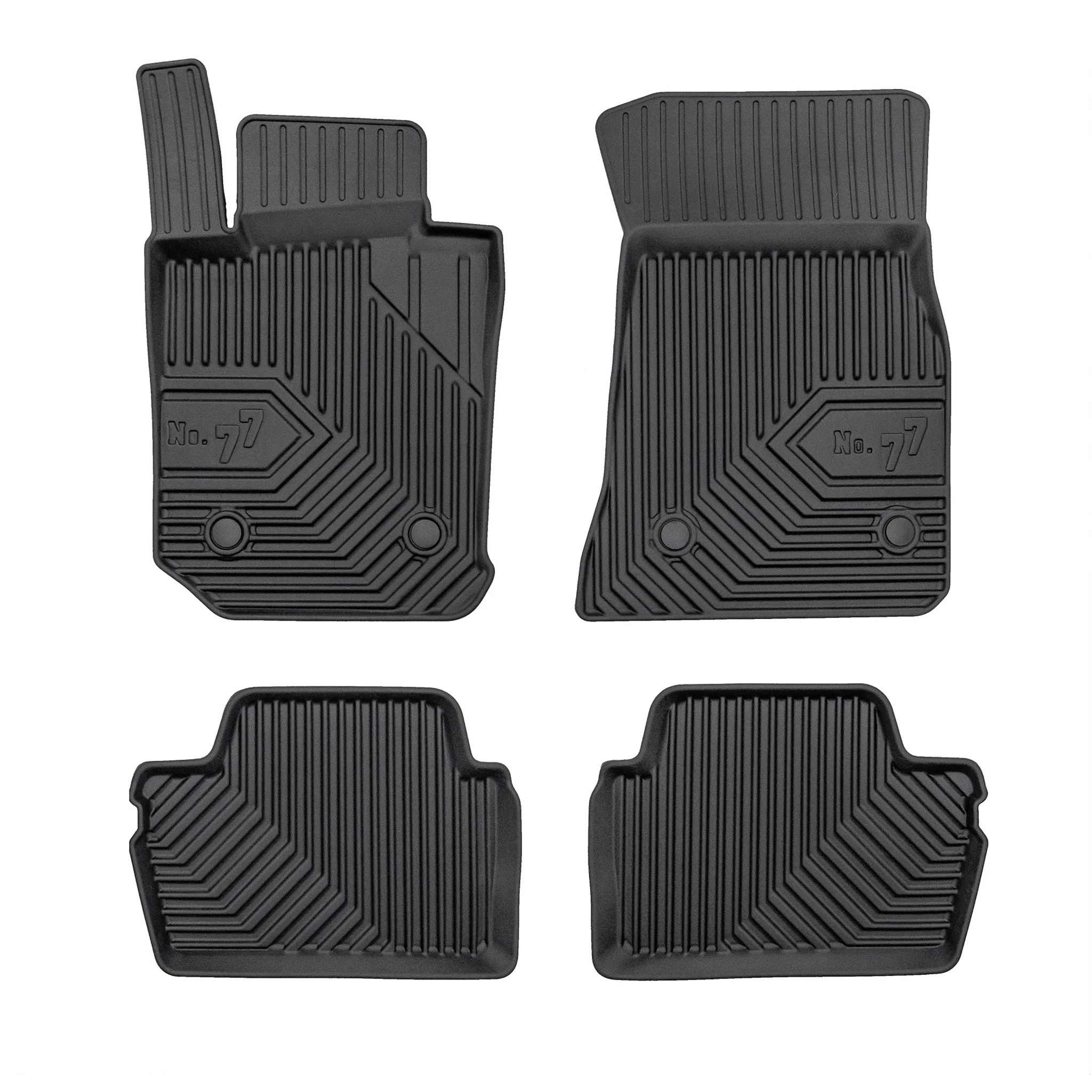 Tapis de Sol de Voiture No.77 pour BMW Série 2 Coupé G42 2021-2026 TPE Noir 4Pcs