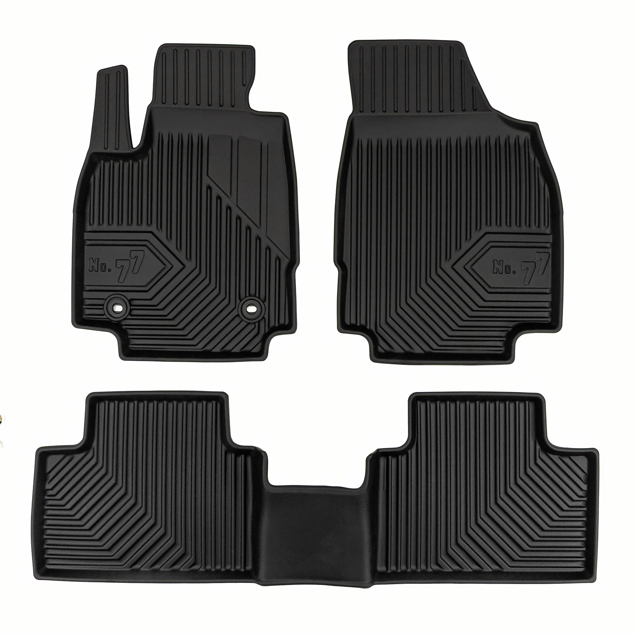Tapis de Sol de Voiture No.77 pour MG 3 III 2024-2026 TPE Antidérapant Noir 3Pcs