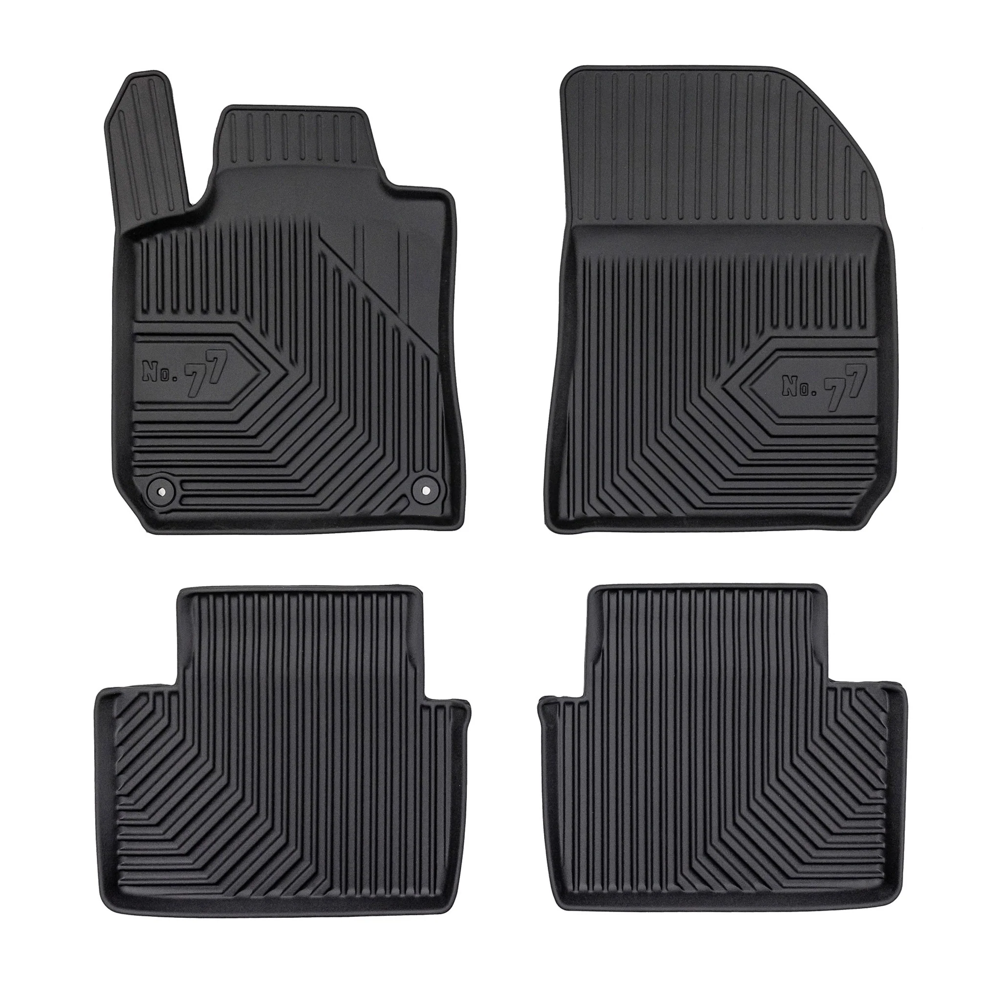 Tapis de Sol de Voiture No.77 pour Peugeot 308 II Break 2013-2021 TPE Noir 4Pcs