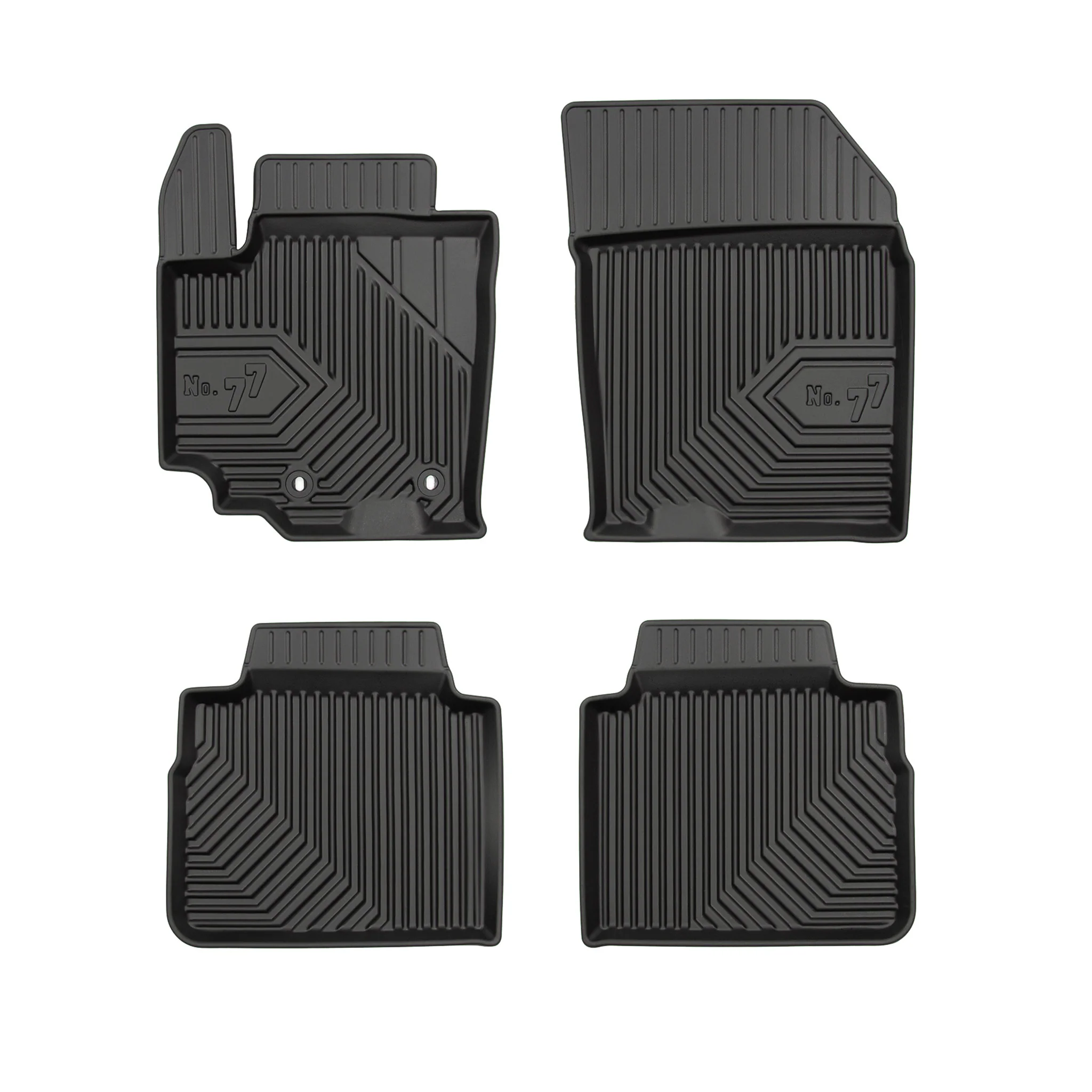 Tapis de Sol de Voiture No.77 pour Suzuki SX4 S-Cross 2016-2021 FL TPE Noir 4Pcs