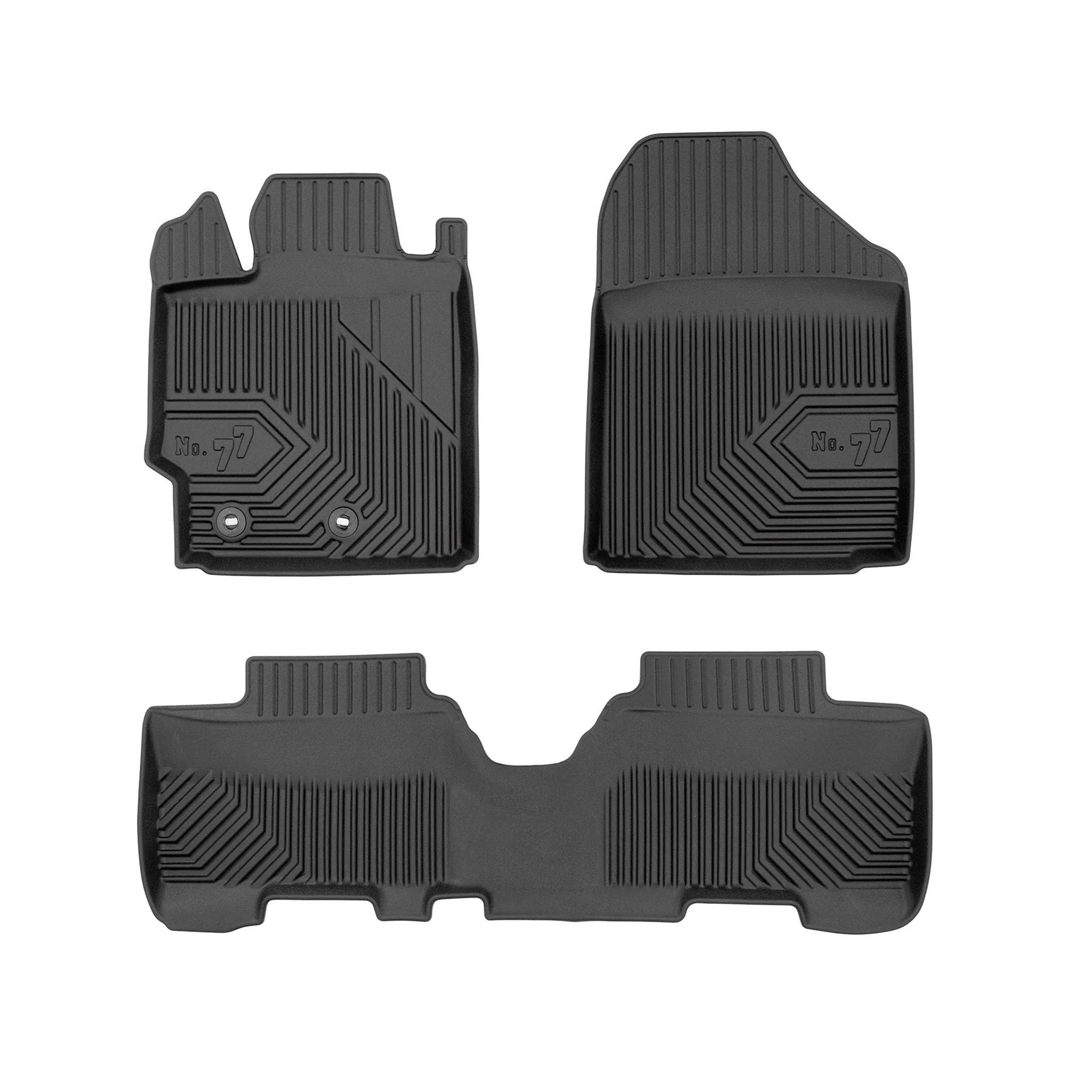 Tapis de Sol de Voiture No.77 pour Toyota Urban Cruiser 2008-2014 TPE Noir 3Pcs