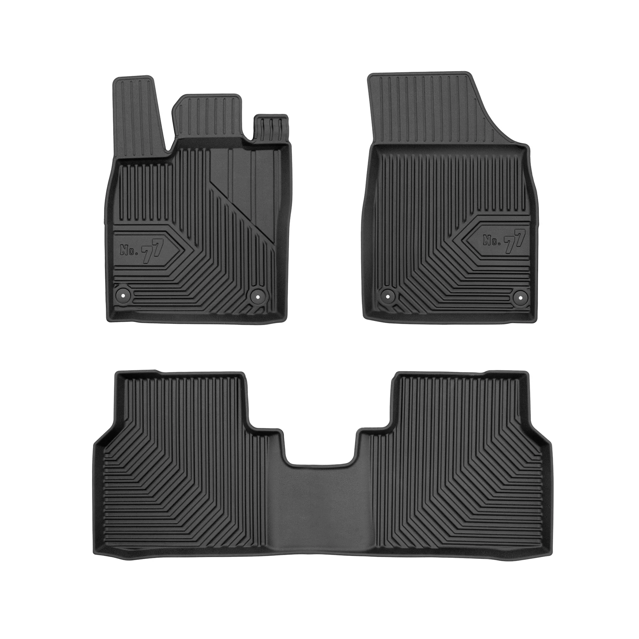 Tapis de Sol de Voiture No.77 pour VW ID.5 2022-2026 TPE Antidérapant Noir 3Pcs