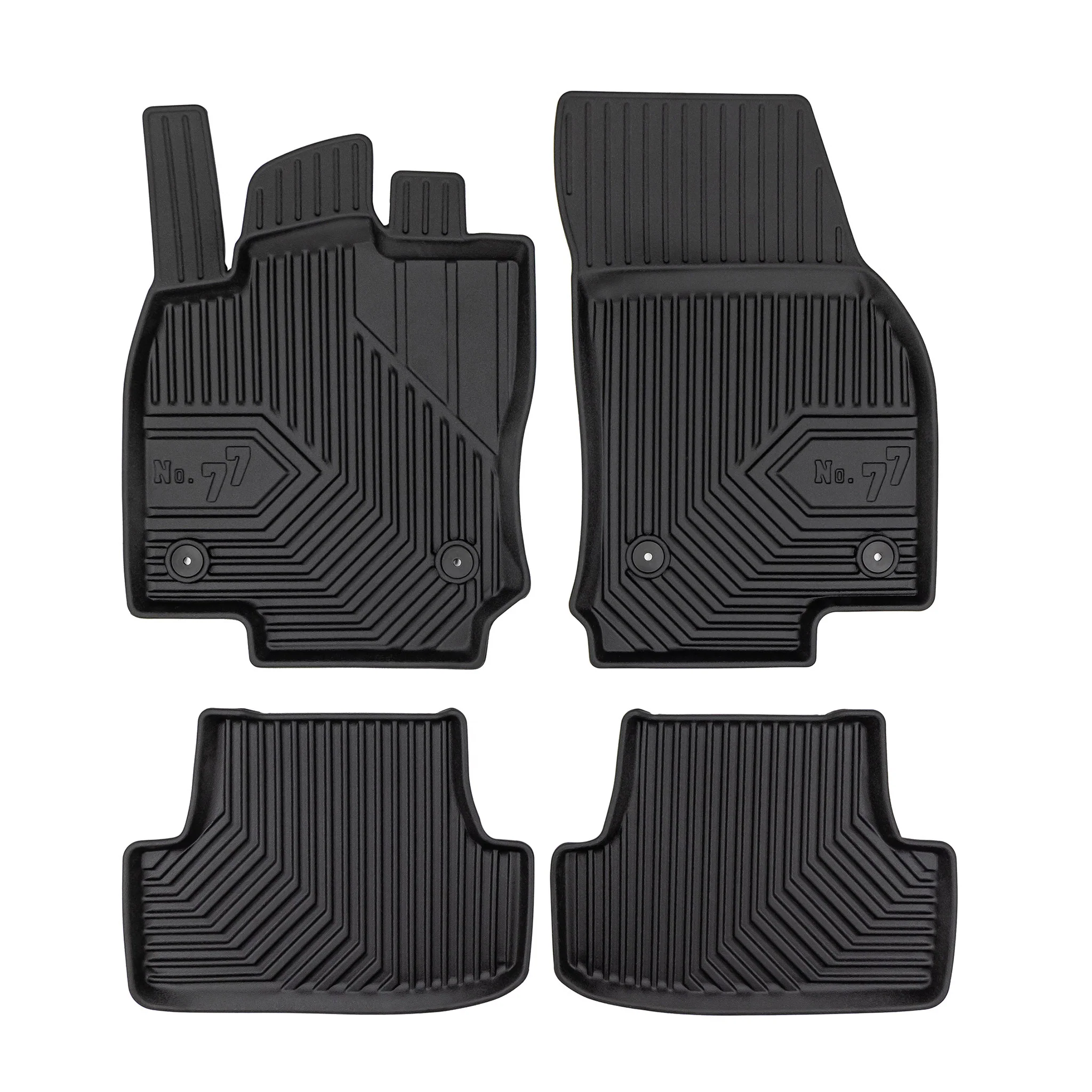 Tapis de Sol de Voiture No.77 pour VW T-Roc 2017-2025 TPE Antidérapant Noir 4Pcs