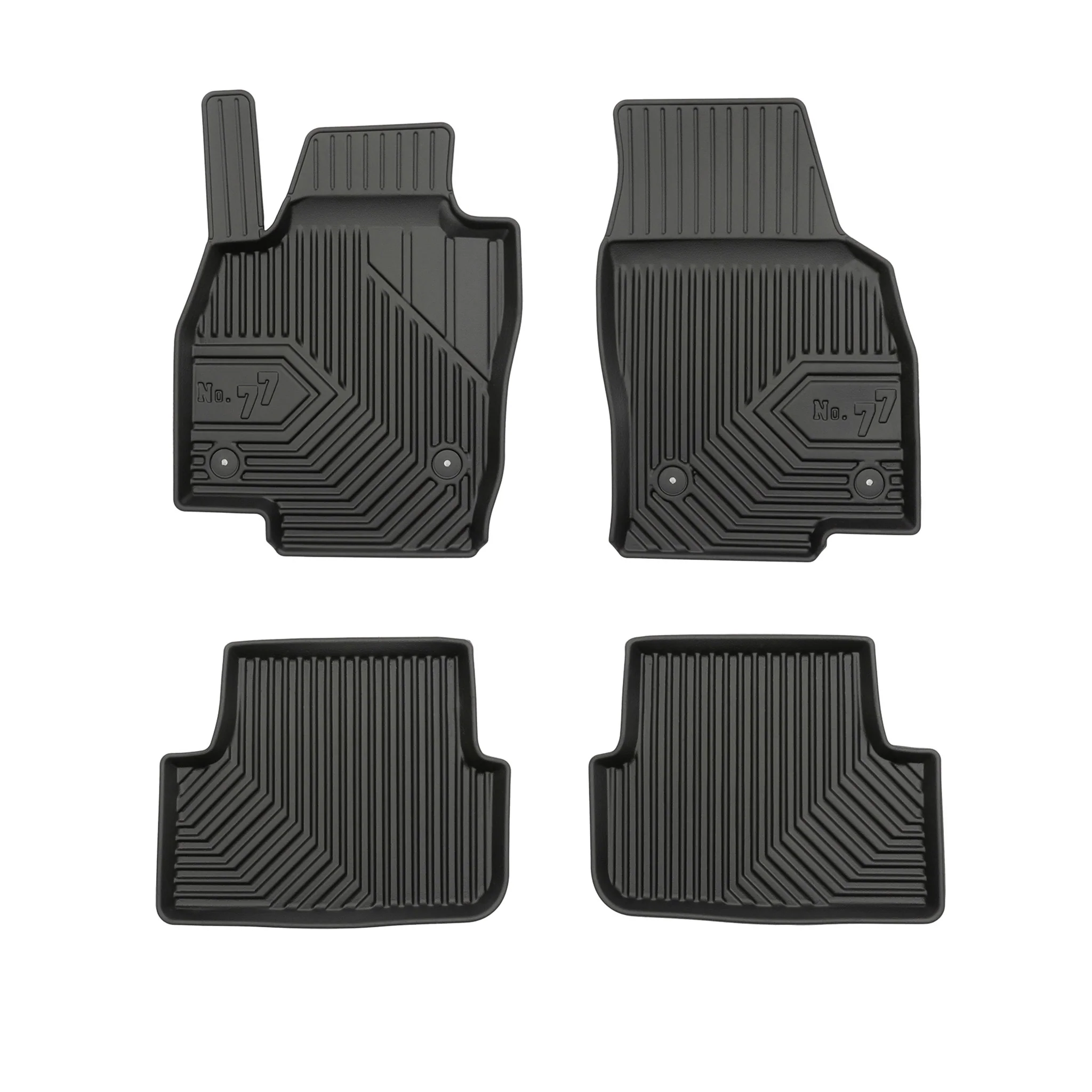 Tapis de Sol de Voiture No.77 pour VW Taigo 2021-2026 TPE Antidérapant Noir 4Pcs