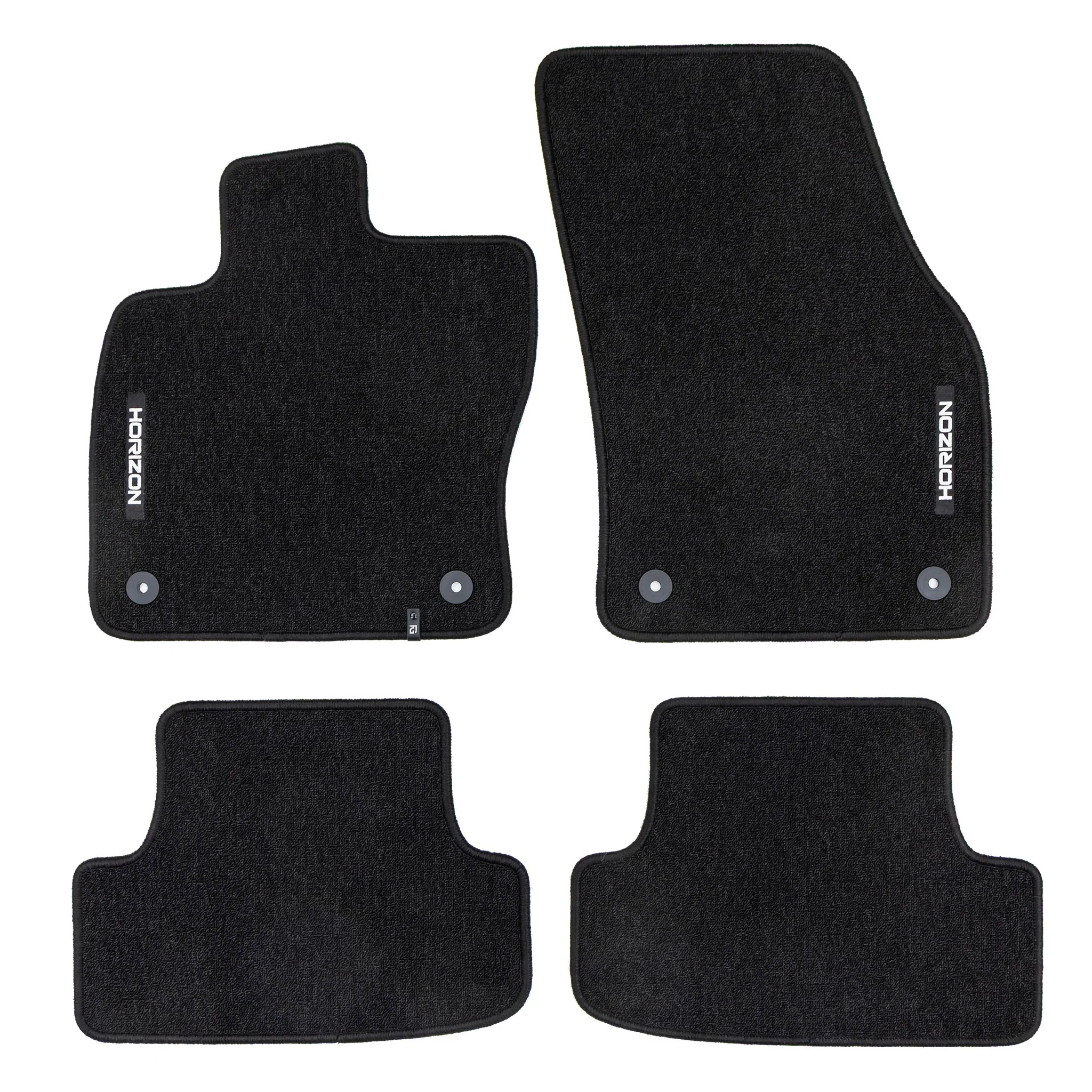 Tapis de Sol de Voiture pour Audi Q2 2016-2020 Pre-FL Velours Imperméable 4Pcs
