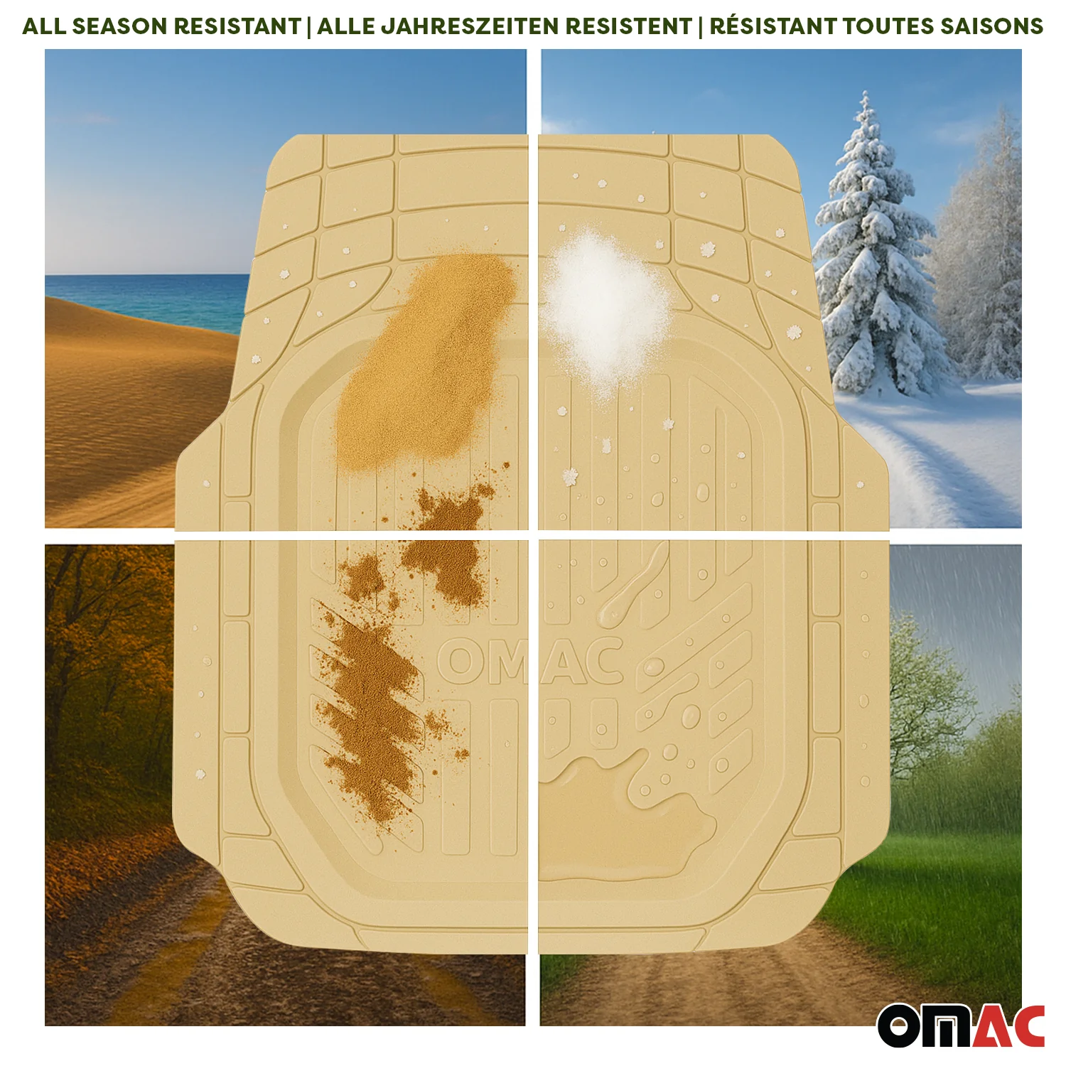 Tapis de sol Universel de Voiture pour Audi Q6 Sportback / e-tron 2024-26 Beige - Image 4