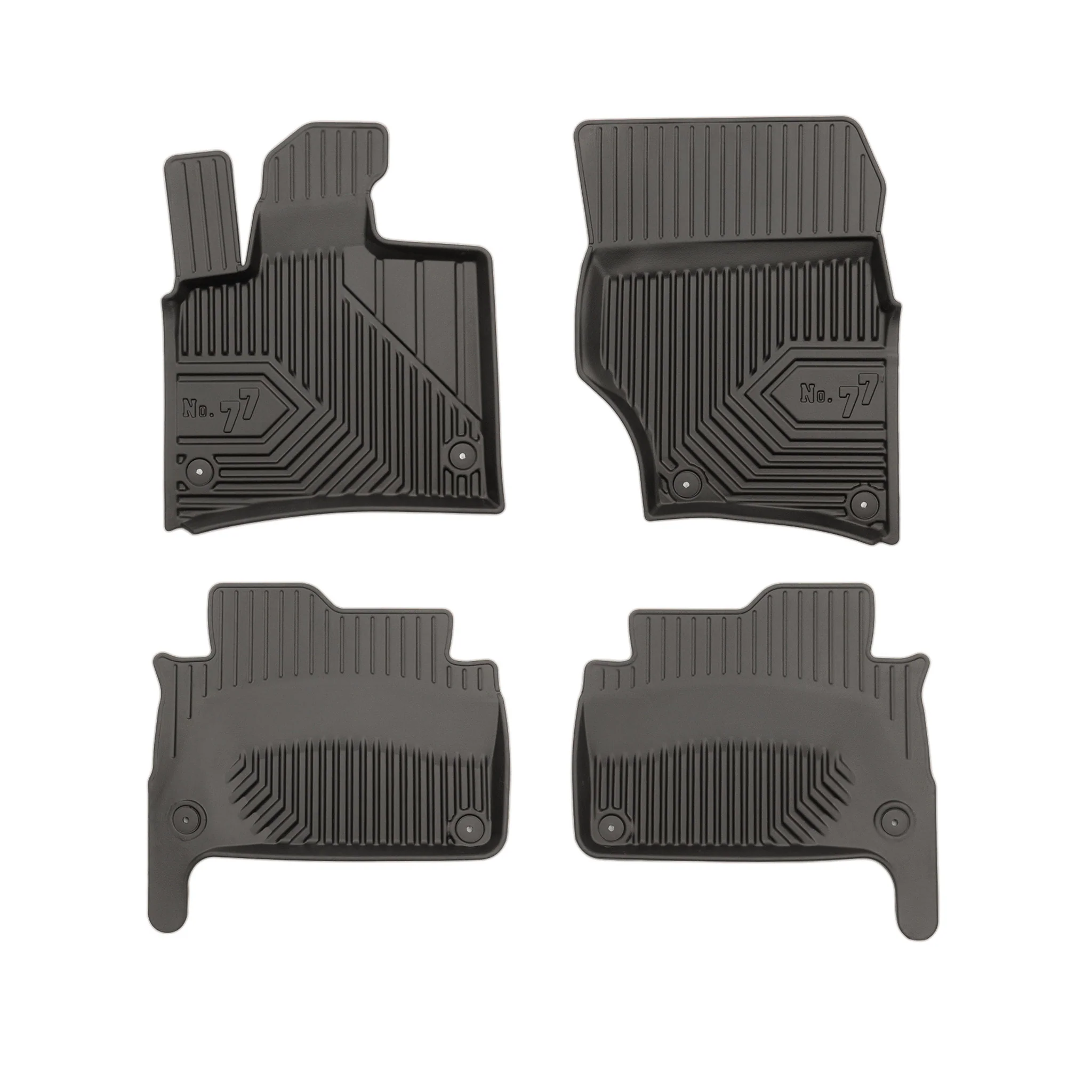 Tapis de Sol de Voiture pour Audi Q7 I 2005-2015 TPE Antidérapant Noir 4Pcs