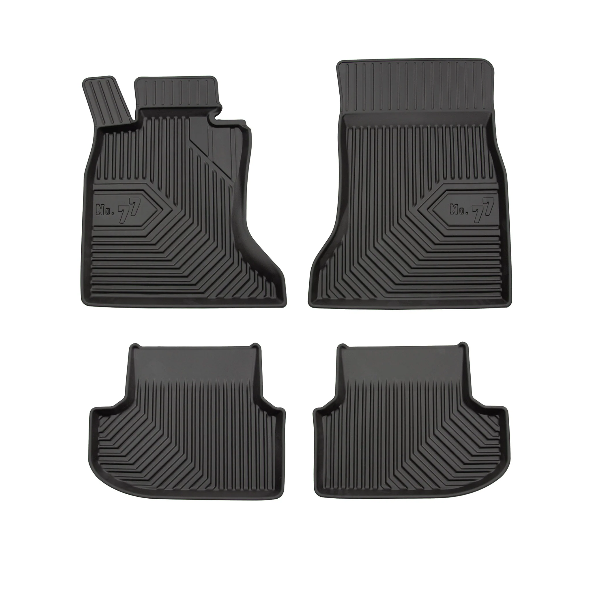 Tapis de Sol de Voiture pour BMW Série 5 F10 F11 2013-17 FL xDrive TPE Noir 4Pcs