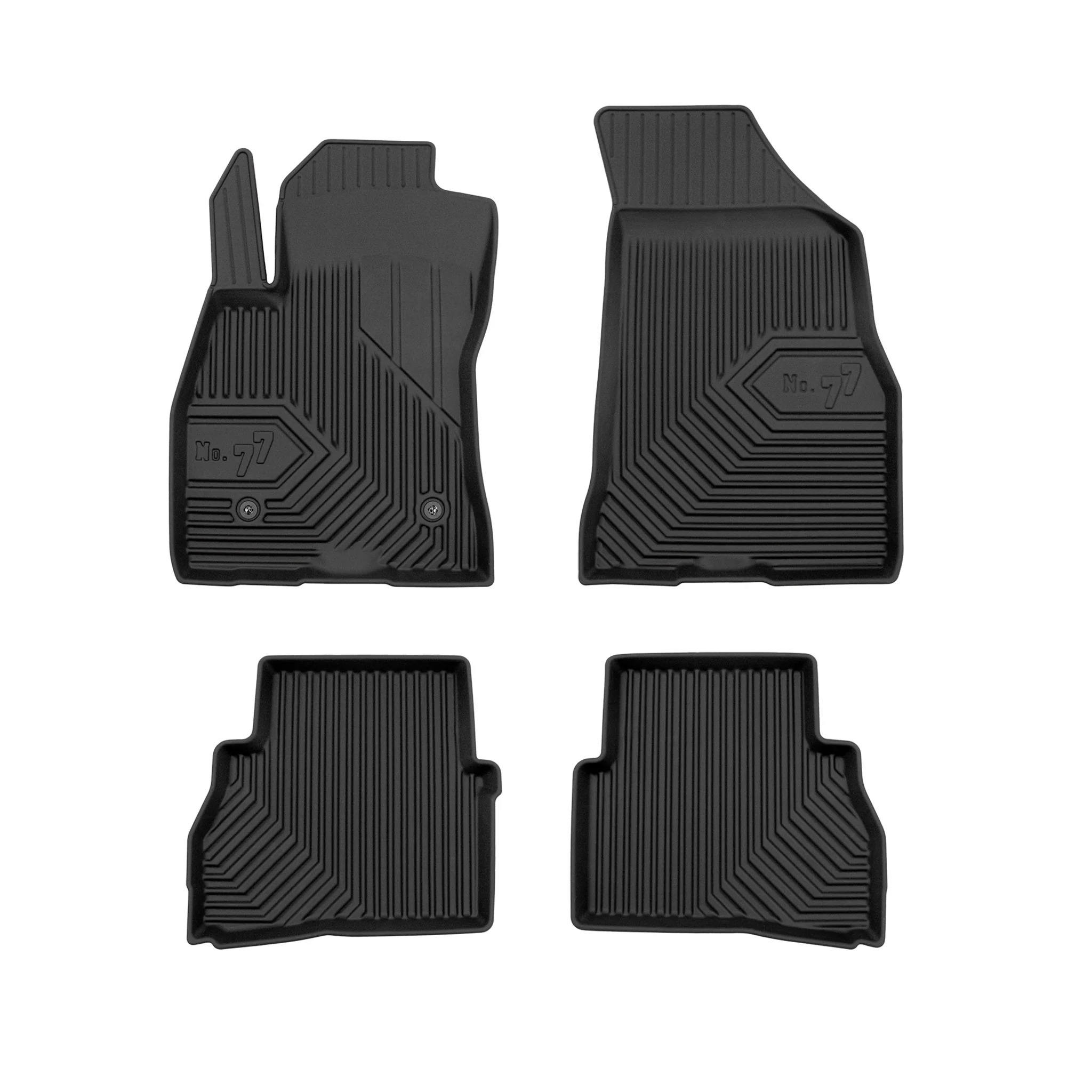 Tapis de Sol de Voiture pour Fiat Doblo II Cargo Maxi 2010-2022 TPE Noir 4Pcs