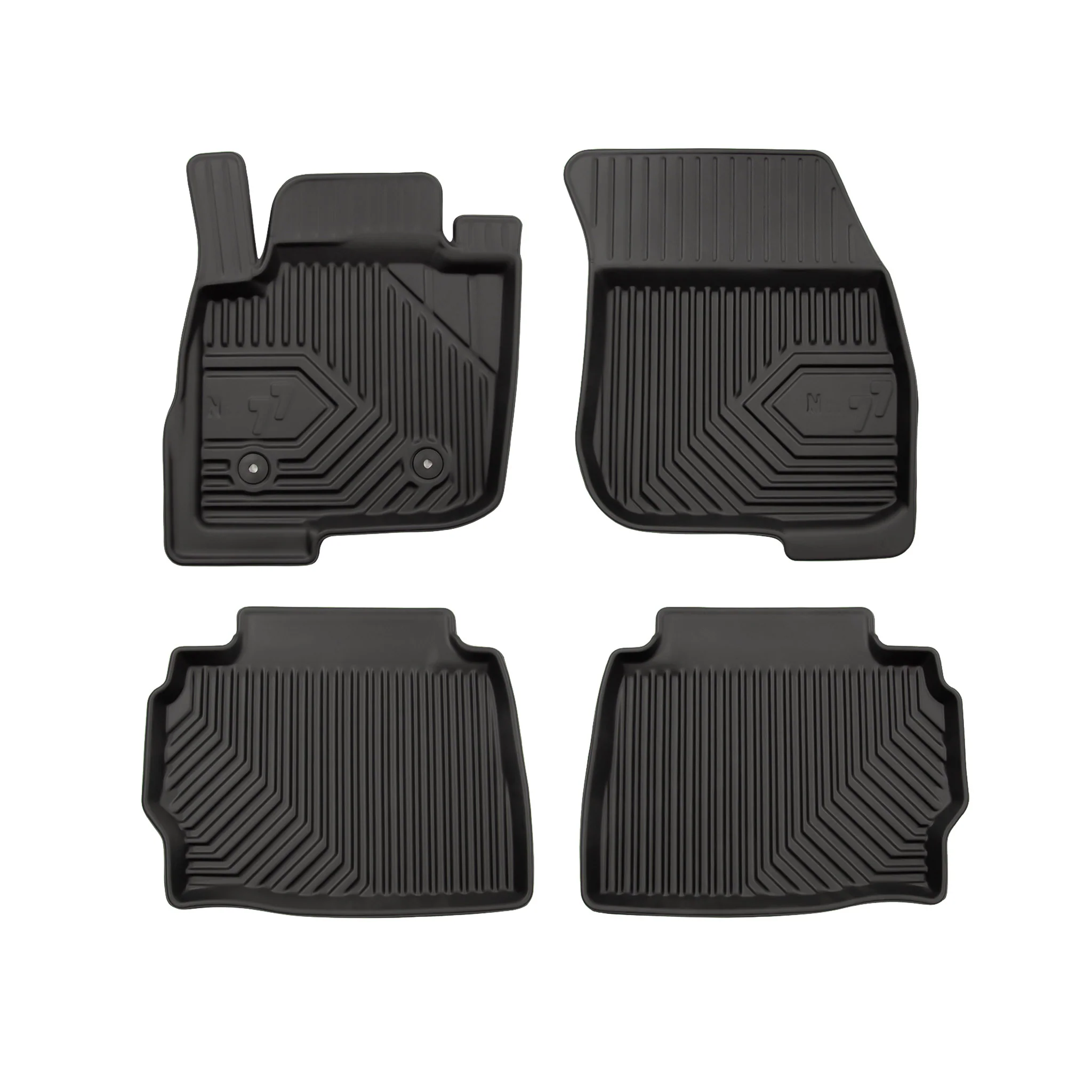 Tapis de Sol de Voiture pour Ford Mondeo V 2014-2022 TPE Antidérapant Noir 4Pcs