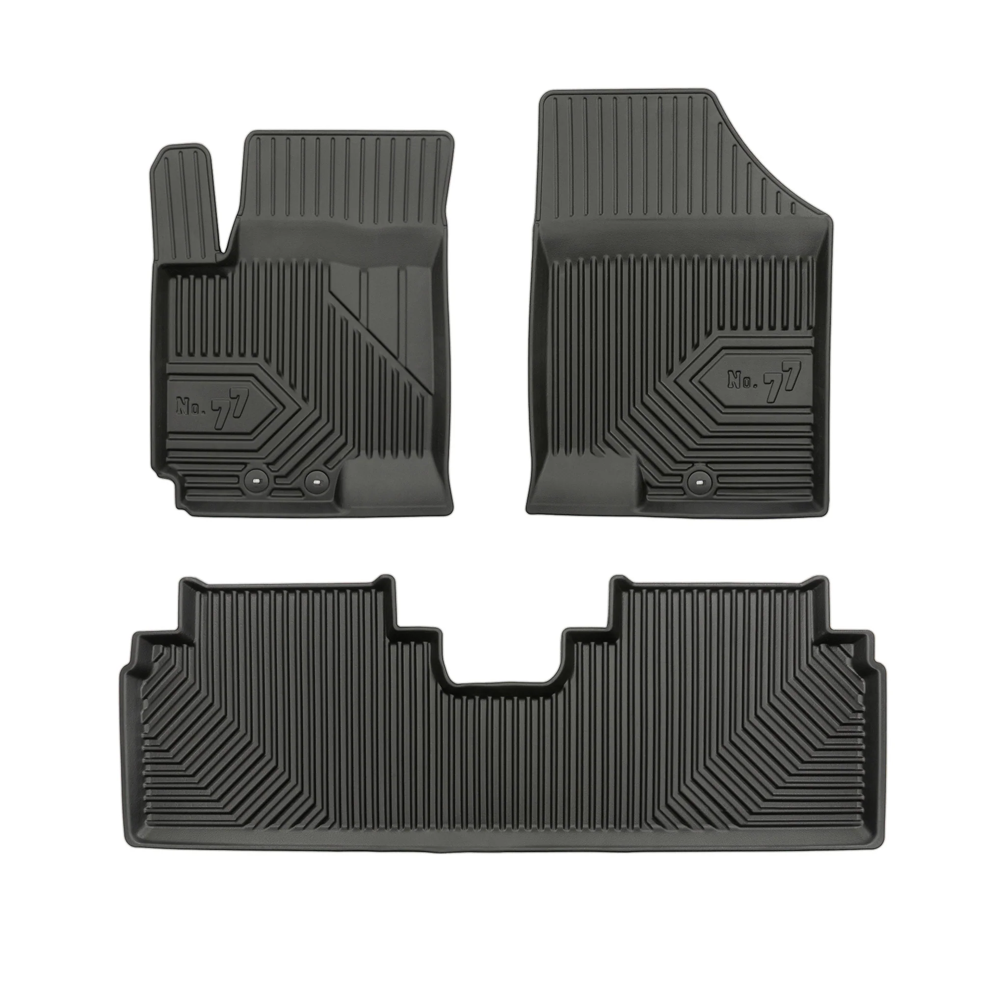 Tapis de Sol de Voiture pour Hyundai ix20 2010-2019 TPE Antidérapant Noir 3Pcs