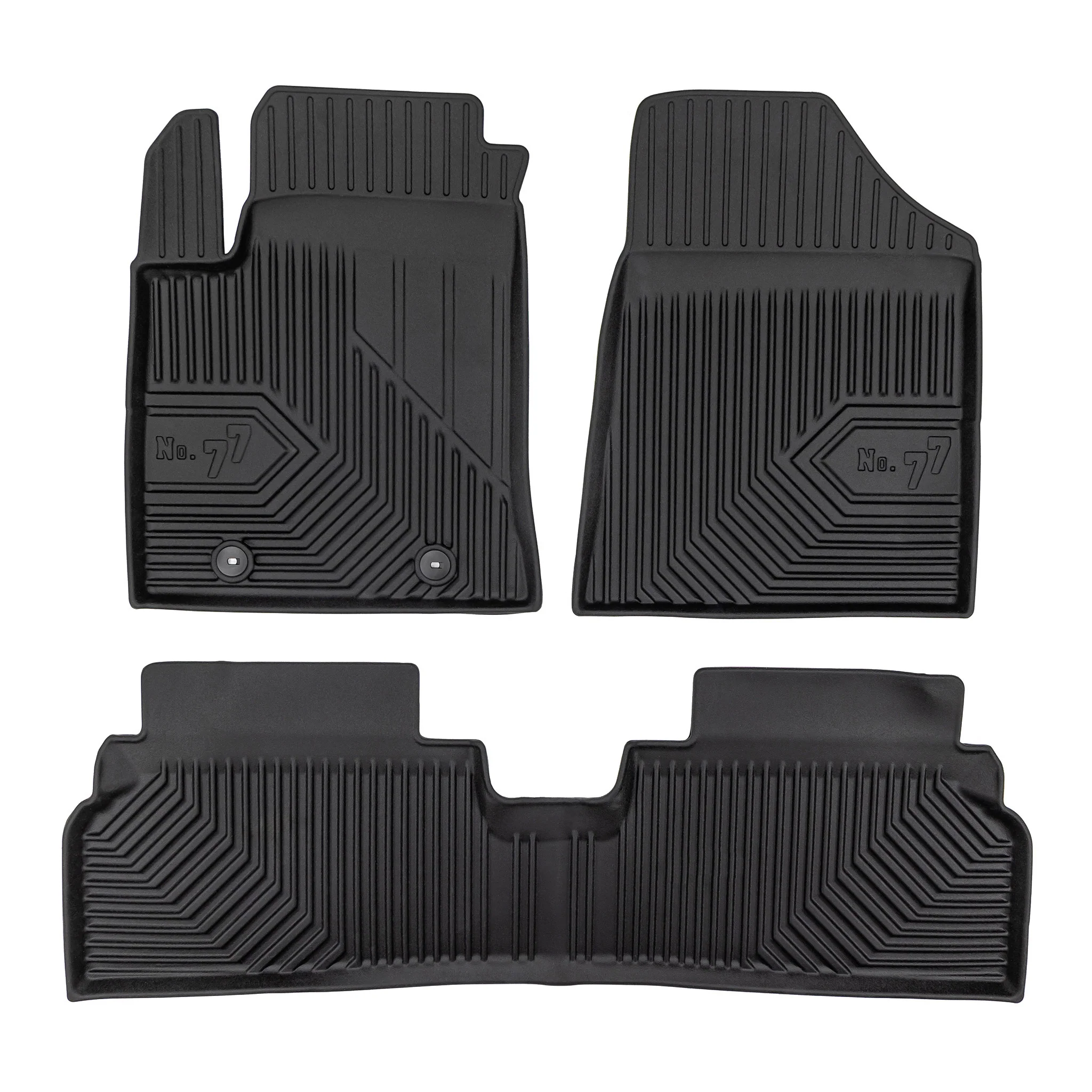 Tapis de Sol de Voiture pour Hyundai Kona Electric II 2024-2026 TPE Noir 3Pcs
