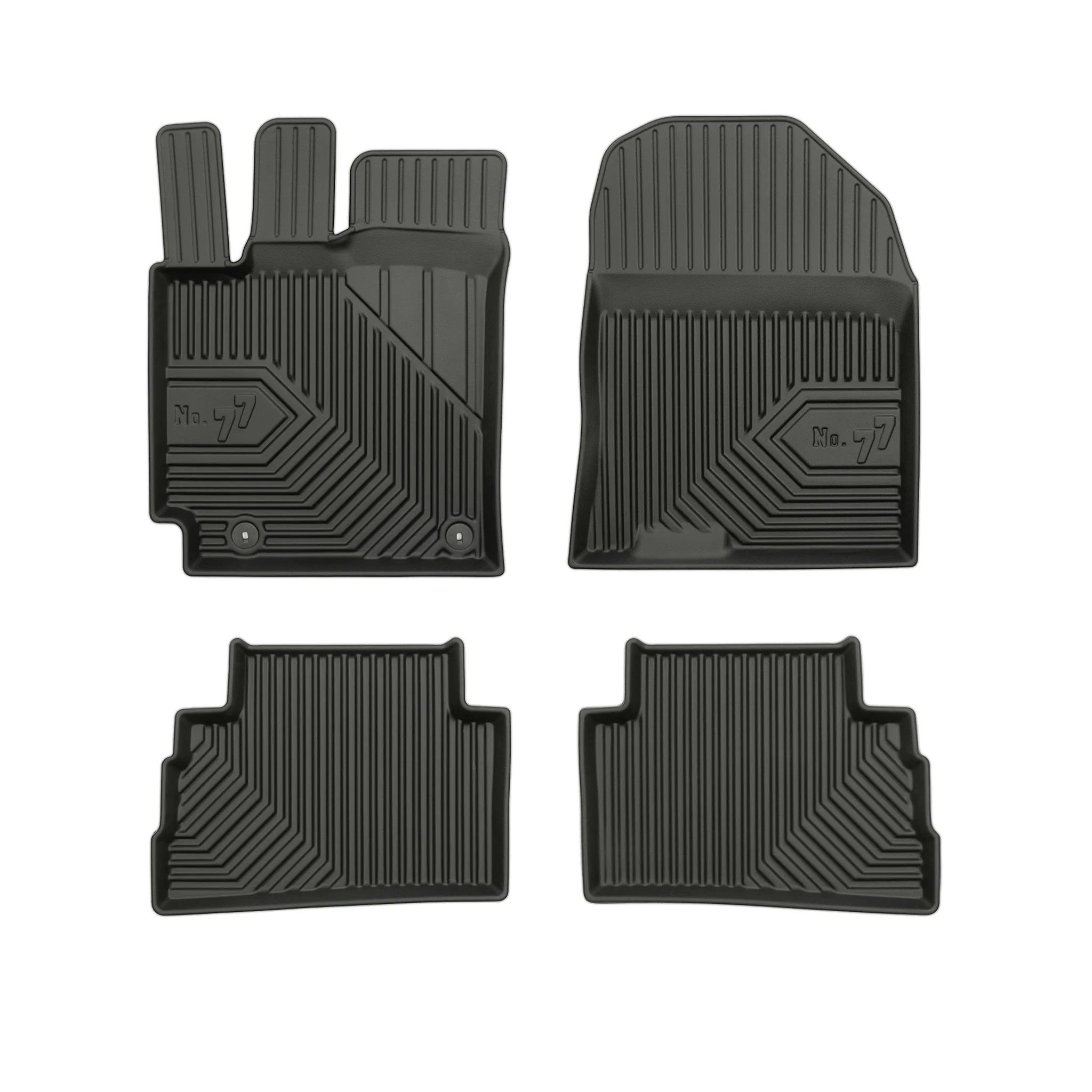 Tapis de Sol de Voiture pour Hyundai Kona I 2017-2023 TPE Imperméable Noir 4Pcs