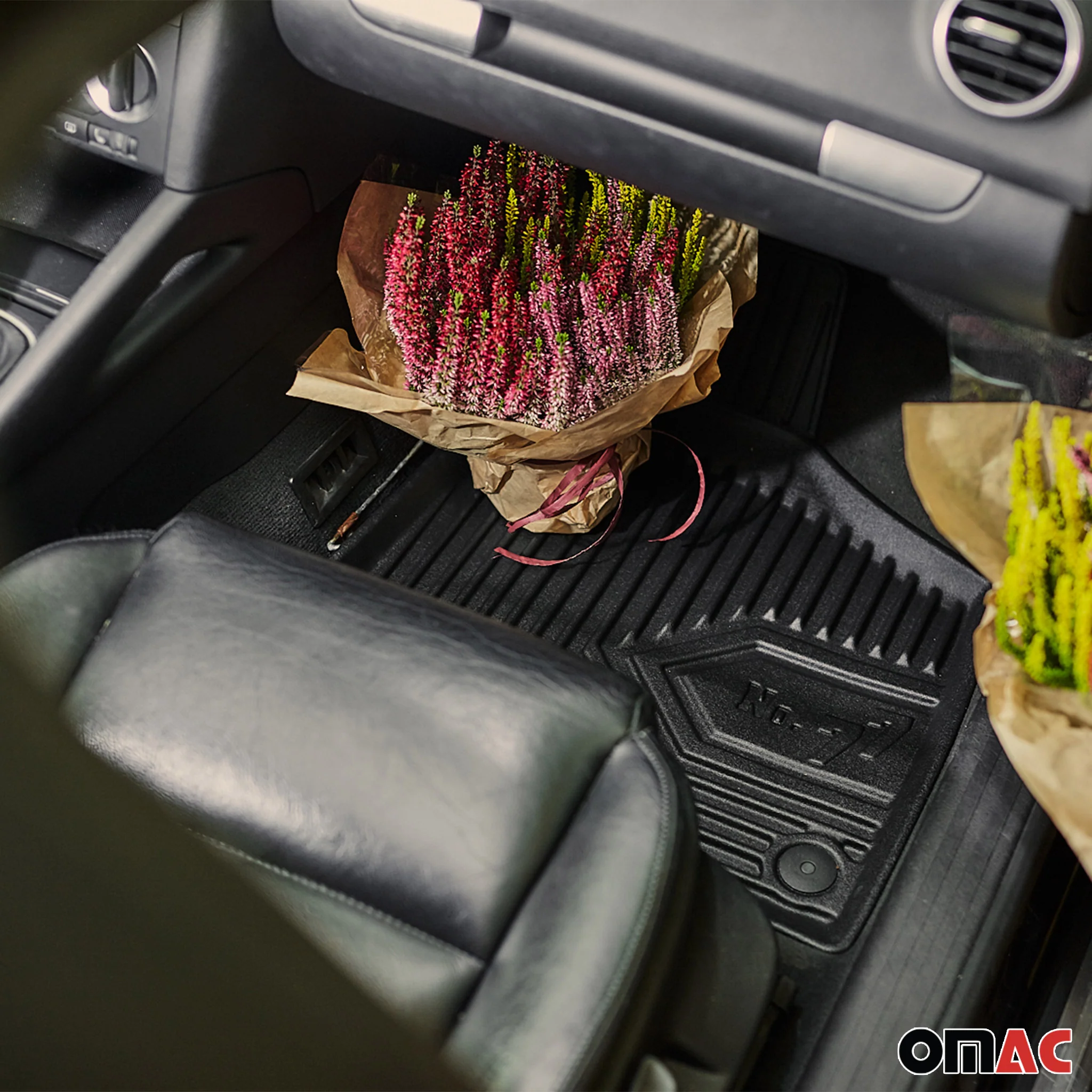 Tapis de Sol de Voiture pour Jeep Compass I 2006-2016 TPE Imperméable Noir 4Pcs - Image 3