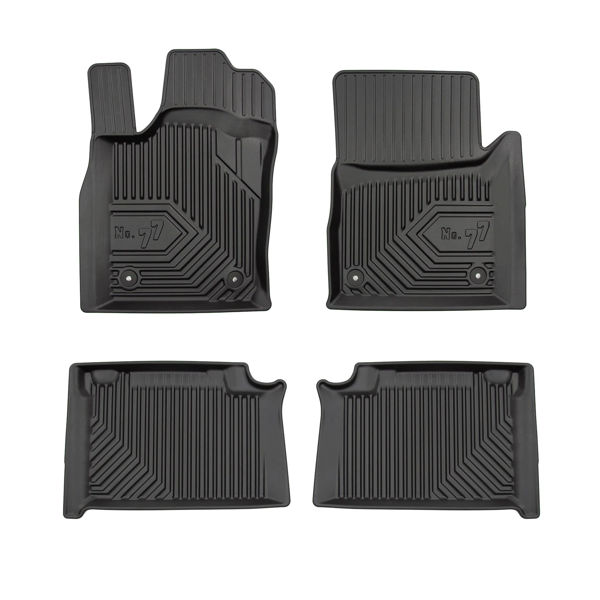 Tapis de Sol de Voiture pour Jeep Grand Cherokee IV 2016-2021 FL TPE Noir 4Pcs