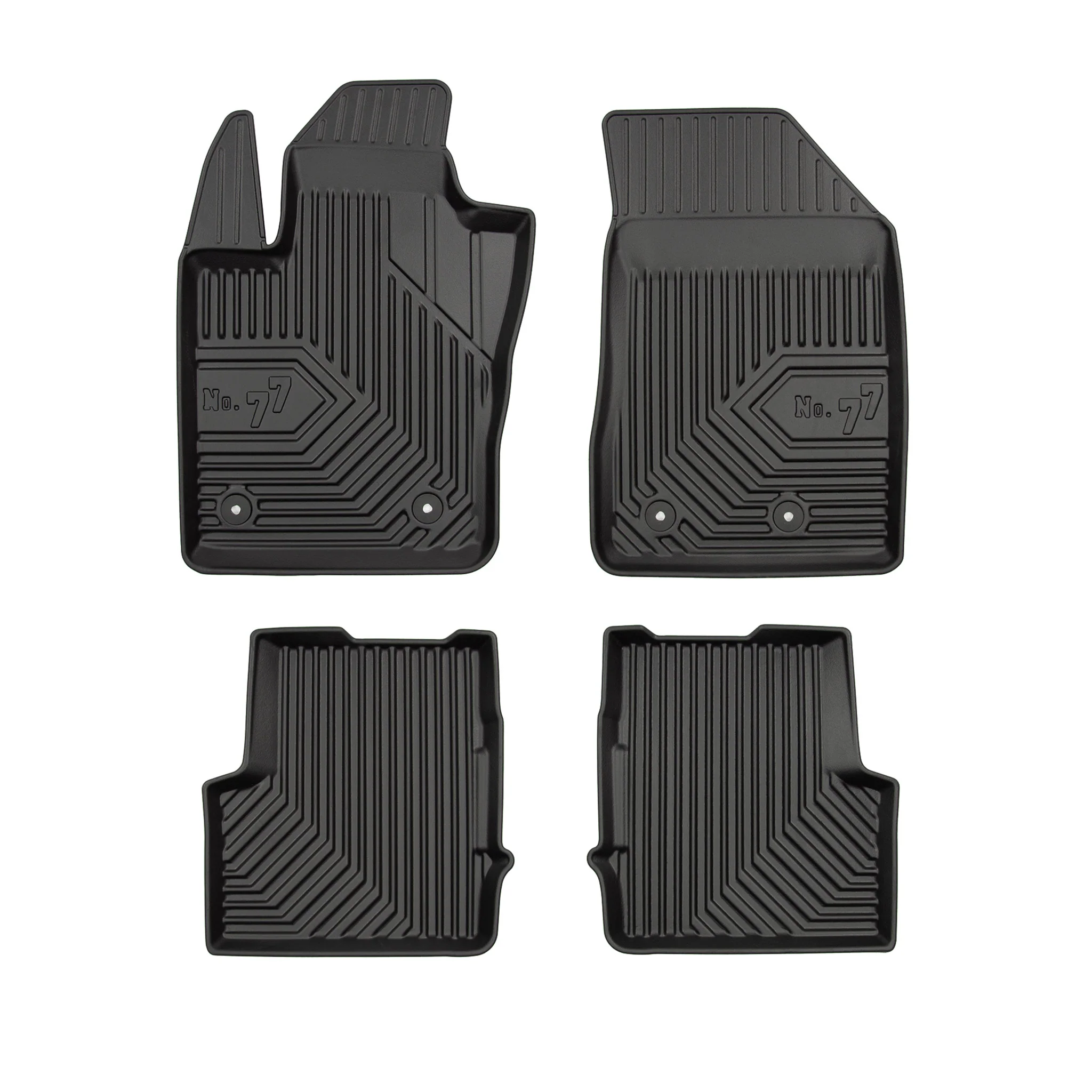 Tapis de Sol de Voiture pour Jeep Renegade 2015-2025 TPE Antidérapant Noir 4Pcs