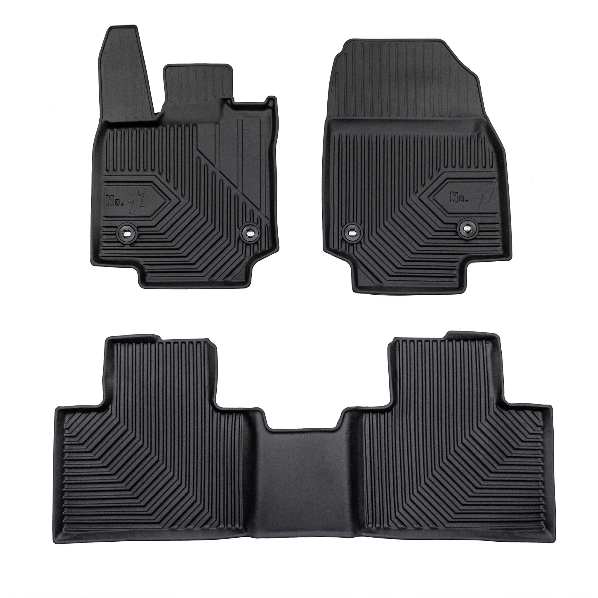 Tapis de Sol de Voiture pour Lexus RX V 2023-2026 TPE Antidérapant Noir 3Pcs