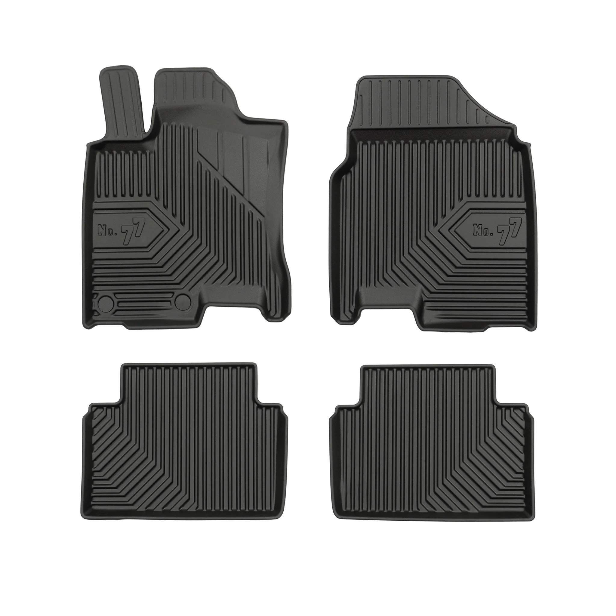 Tapis de Sol de Voiture pour Nissan Qashqai I Tekna 2006-2013 TPE Noir 4Pcs