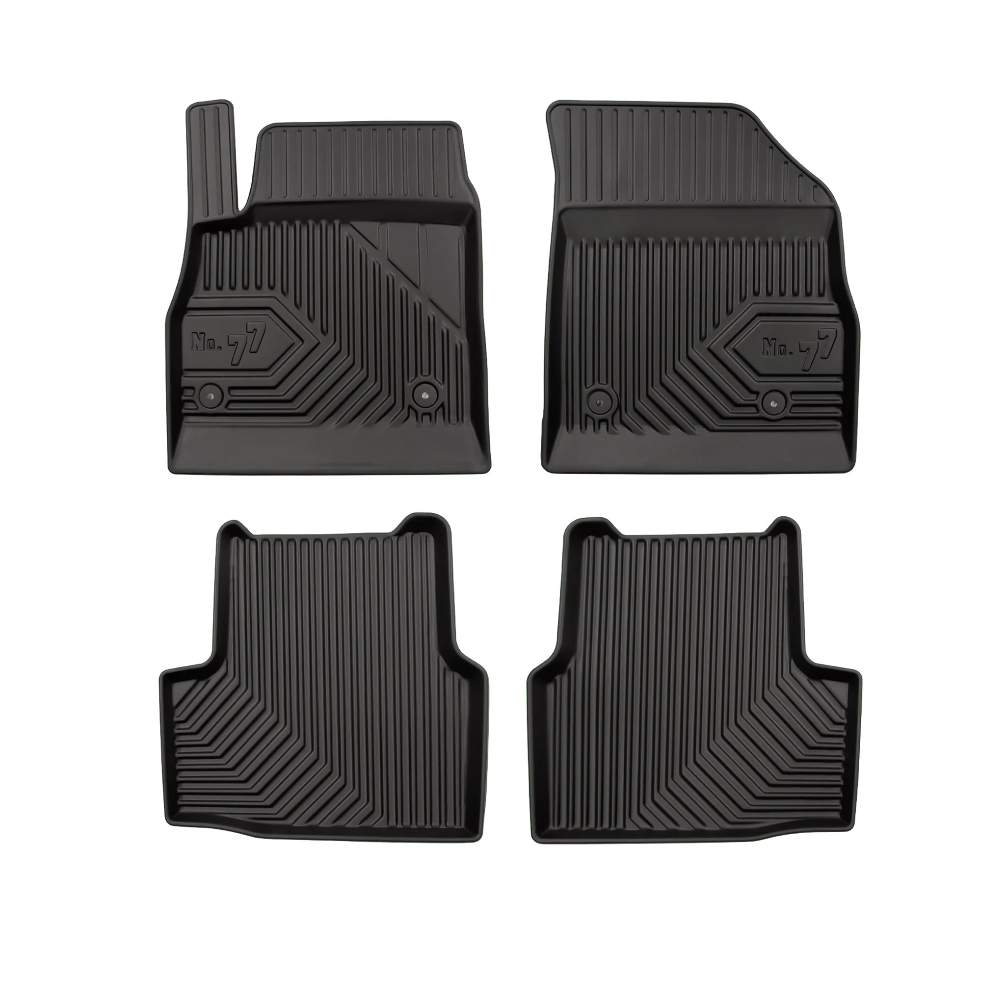 Tapis de Sol de Voiture pour Opel Astra K 2015-2022 TPE Antidérapant Noir 4Pcs