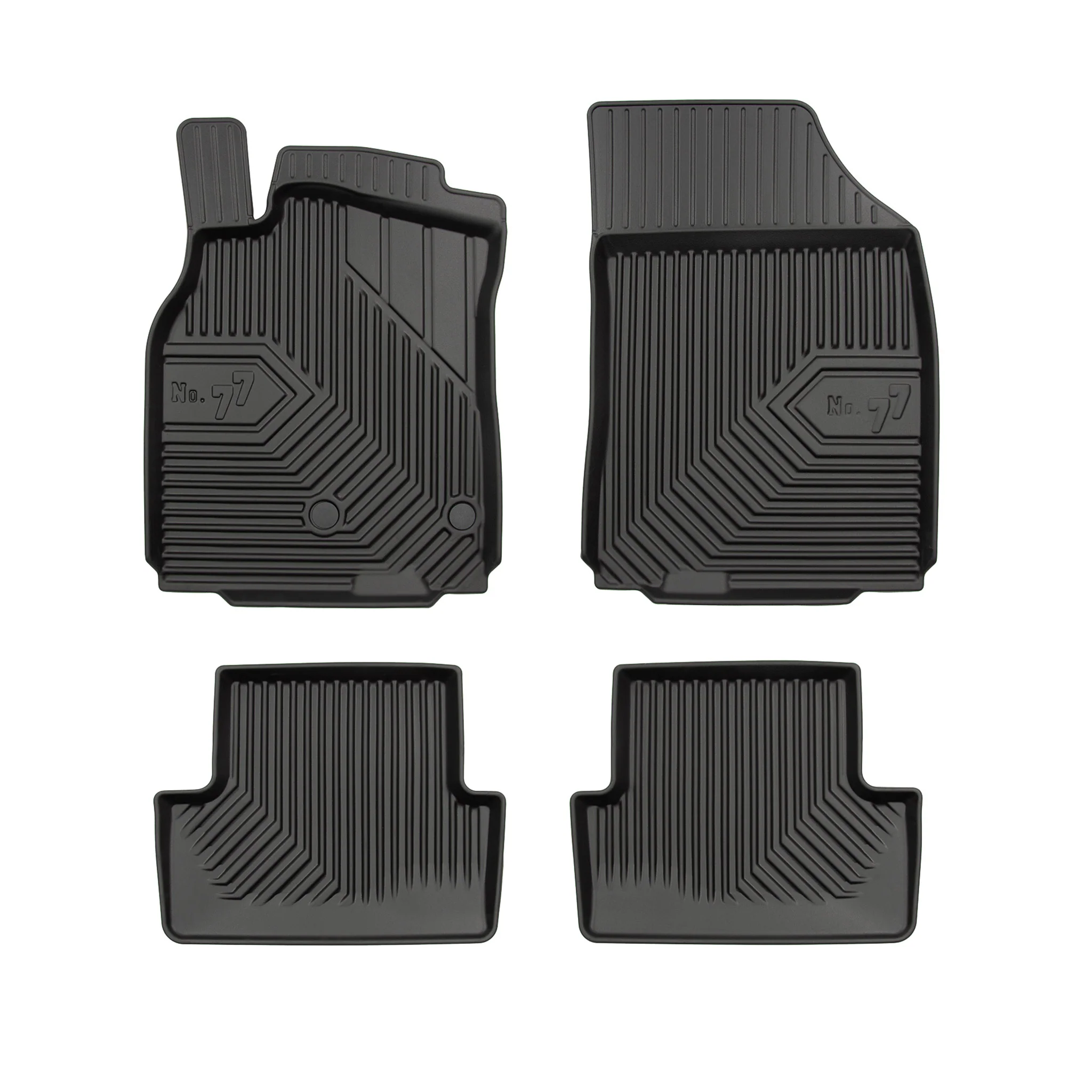 Tapis de Sol de Voiture pour Renault Megane III 2008-16 sauf Coupé TPE Noir 4Pcs