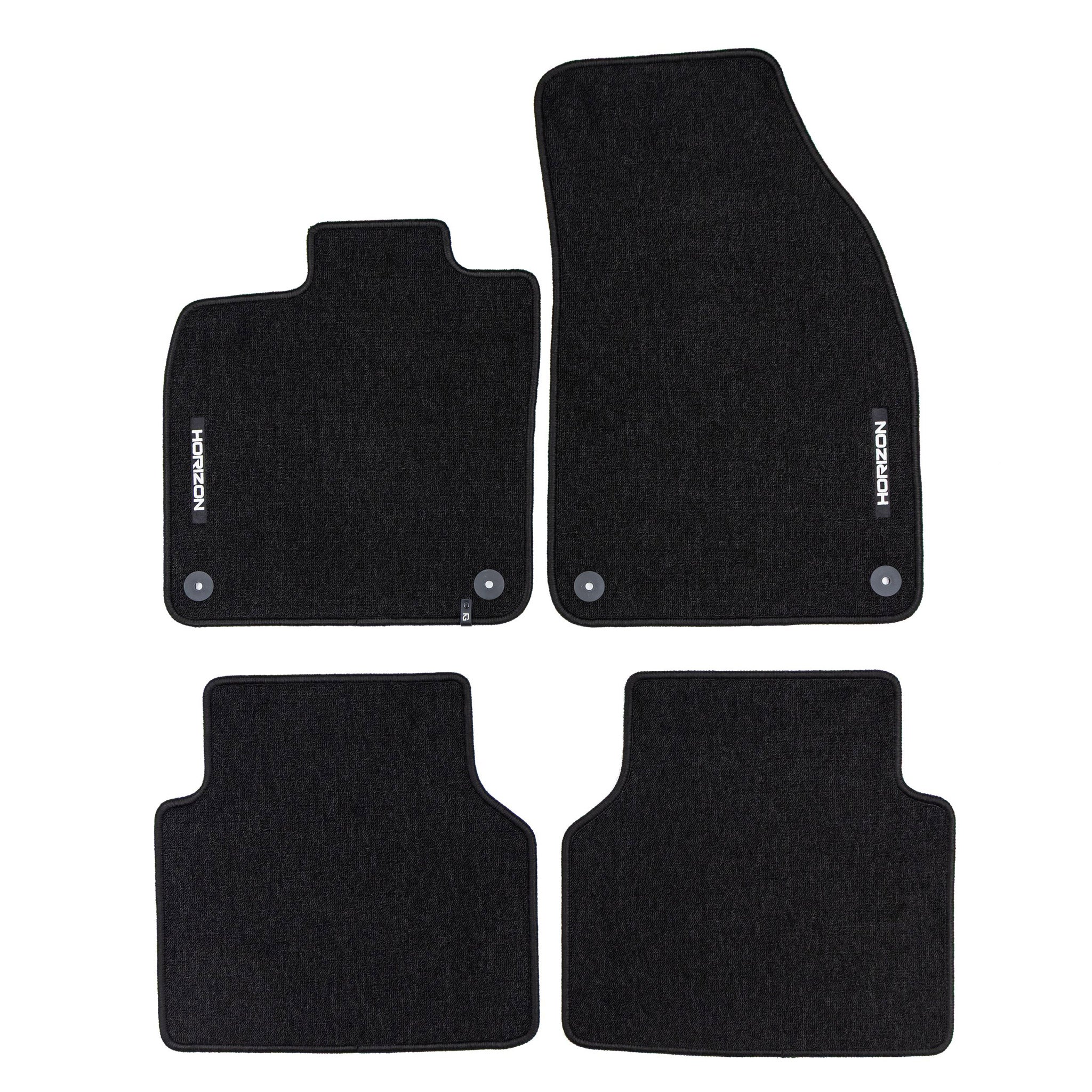 Tapis de Sol de Voiture pour Skoda Enyaq iV Suv 2020-2026 Velours Noir 4Pcs
