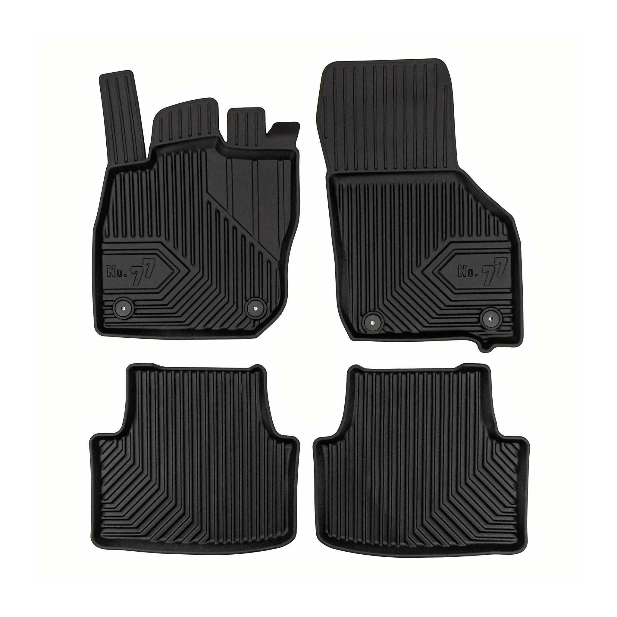 Tapis de Sol de Voiture pour Skoda Octavia IV Mild Hybrid 2020-26 TPE Noir 4Pcs