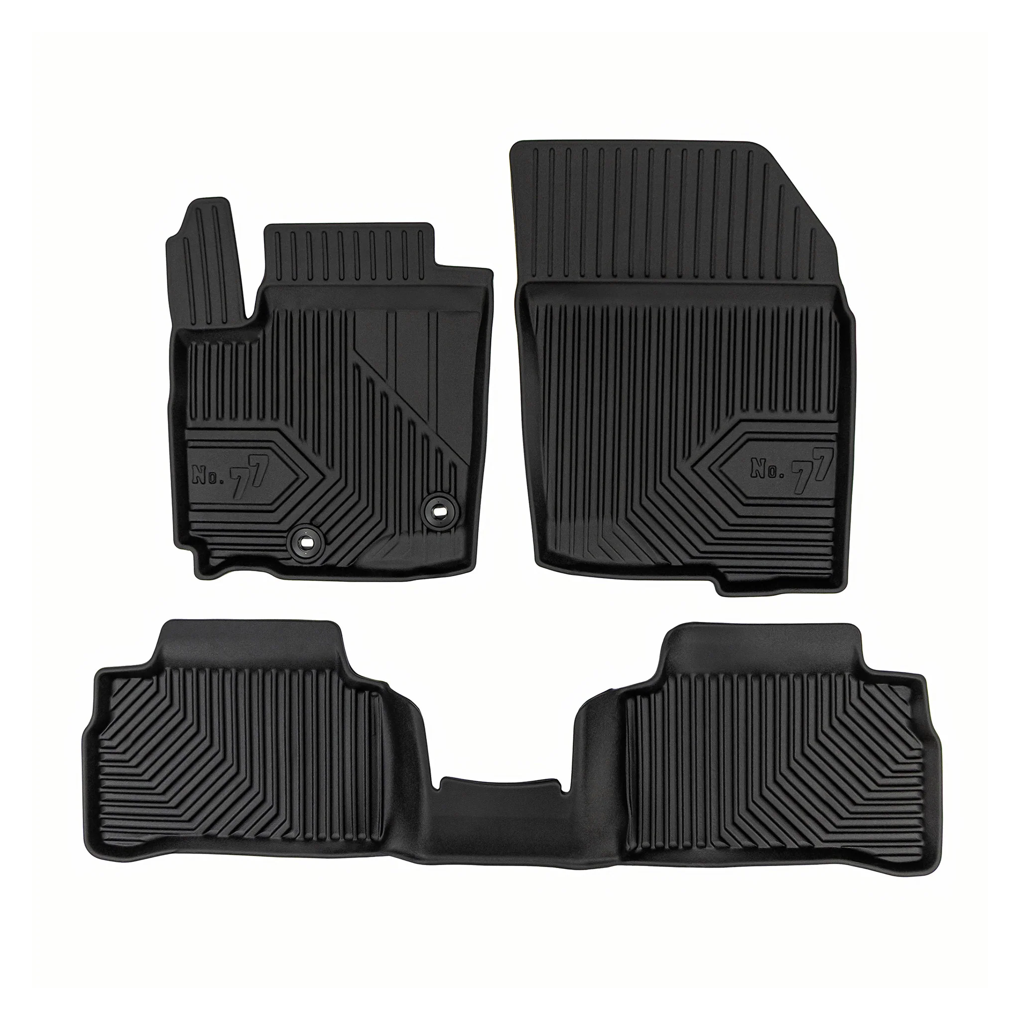 Tapis de Sol de Voiture pour Suzuki Vitara II Hybrid 2020-2026 TPE Noir 4Pcs