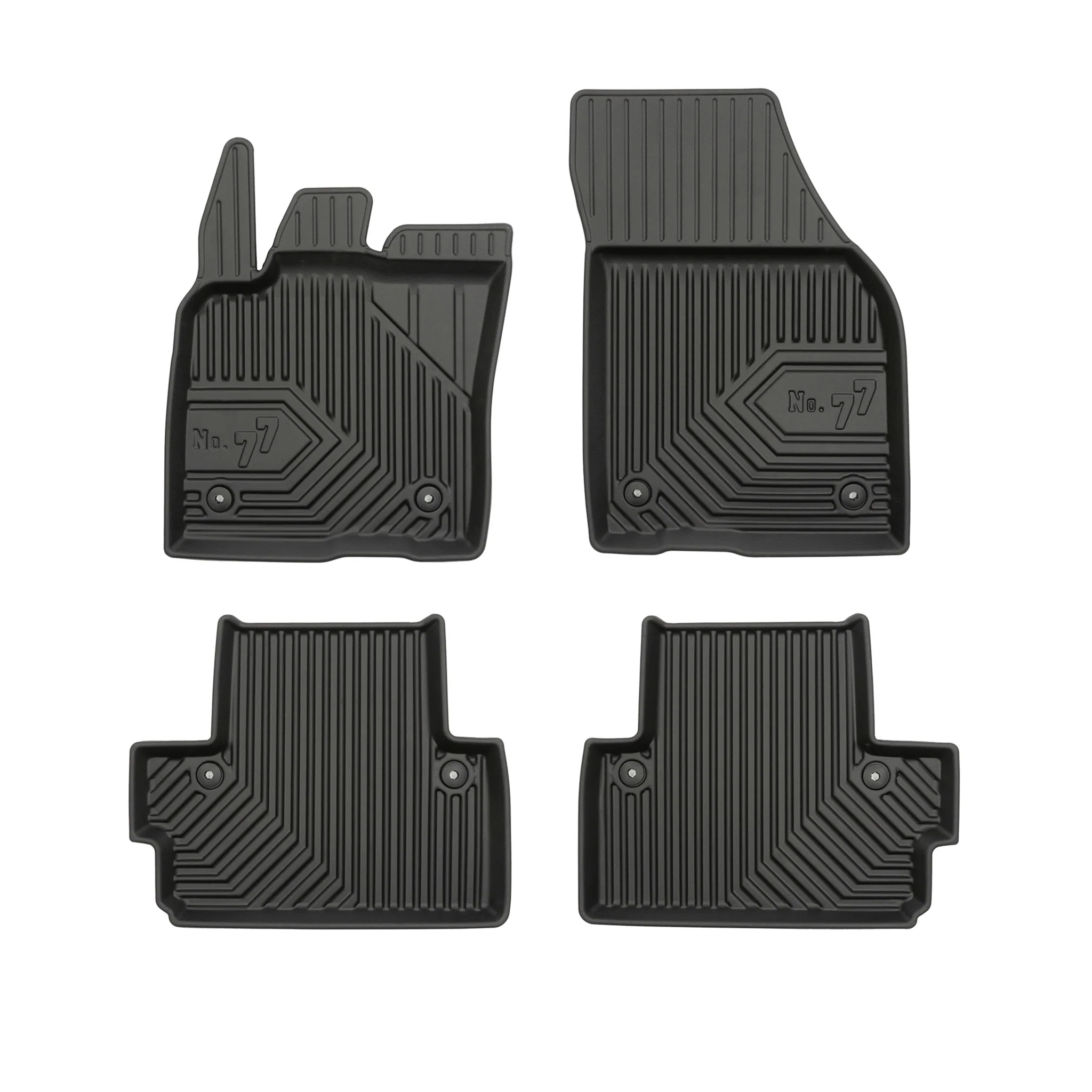 Tapis de Sol de Voiture pour Volvo S40 II HB 2004-2012 TPE Imperméable 4Pcs