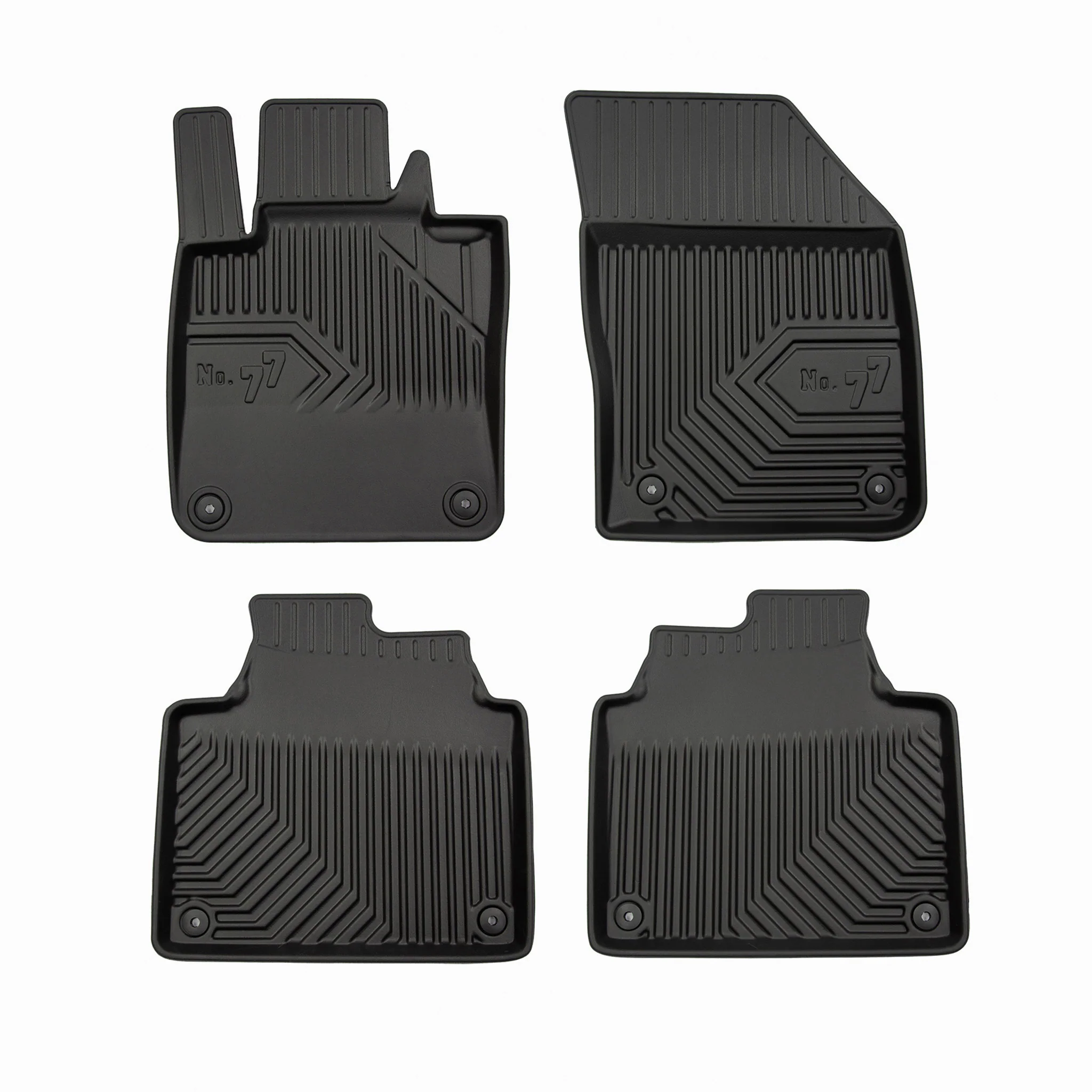 Tapis de Sol de Voiture pour Volvo S90 V90 2017-2025 TPE Antidérapant Noir 4Pcs