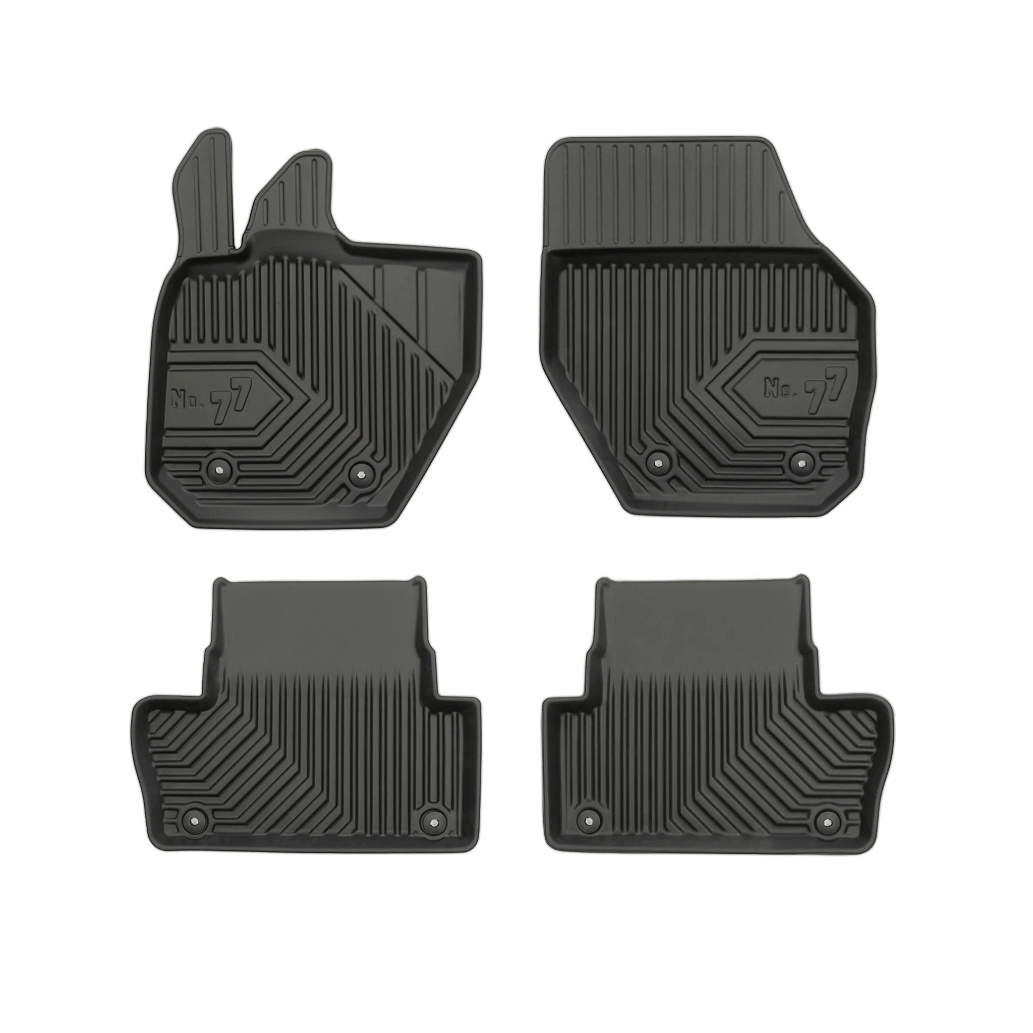 Tapis de Sol de Voiture pour Volvo XC60 I 2008-2017 TPE Antidérapant Noir 4Pcs