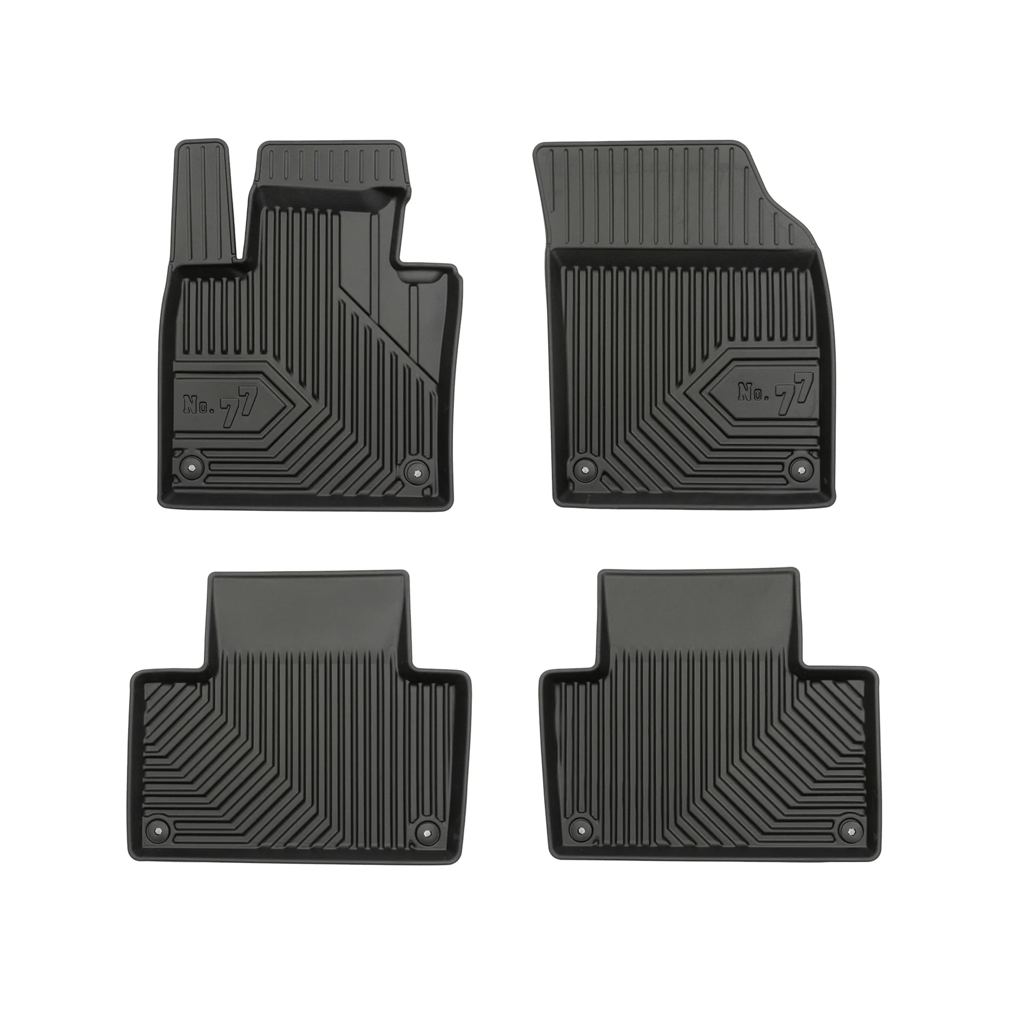 Tapis de Sol de Voiture pour Volvo XC90 II 2015-2026 TPE Antidérapant Noir 4Pcs