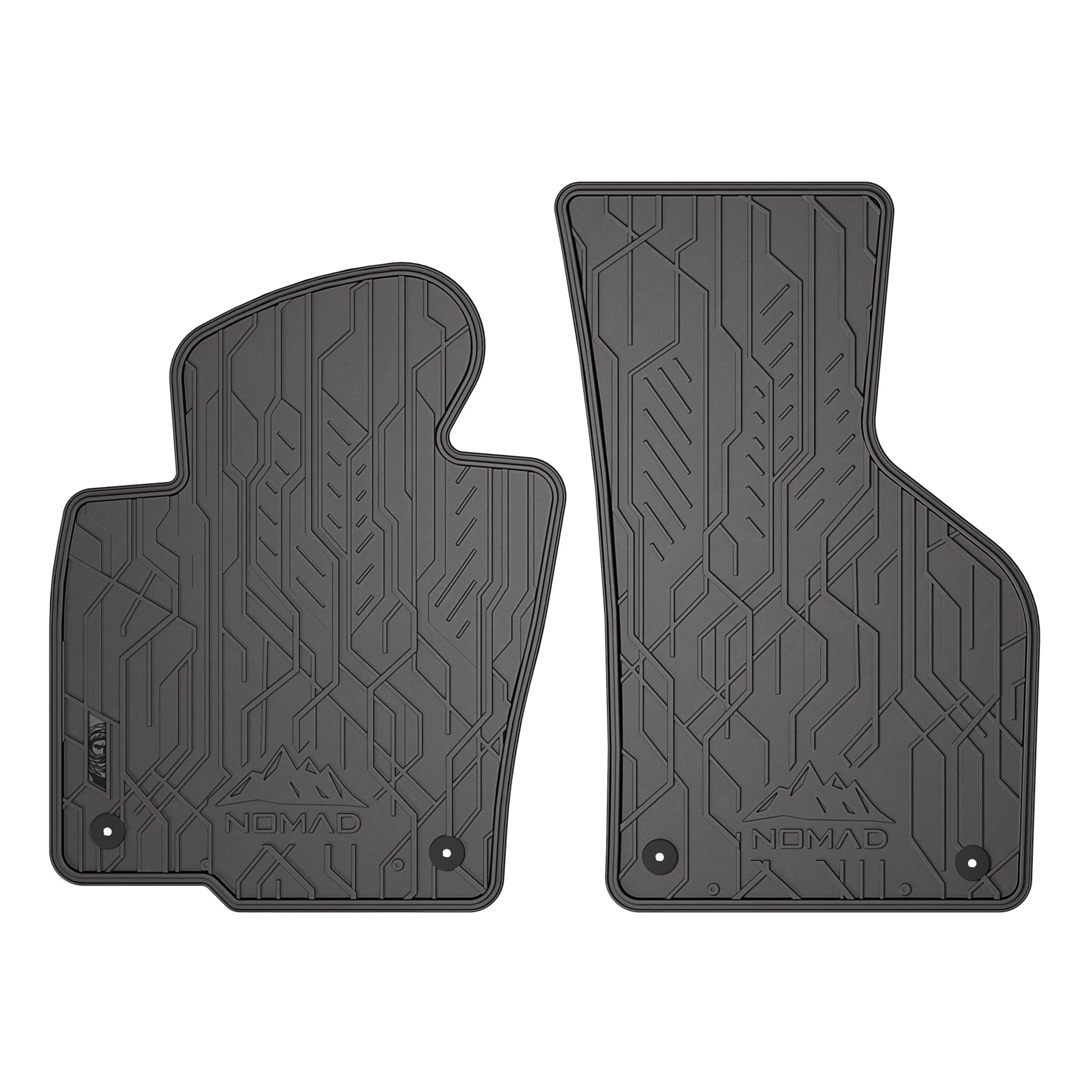 Tapis de Sol de Voiture pour VW CC 2012-2016 Caoutchouc Antidérapant 2Pcs Noir