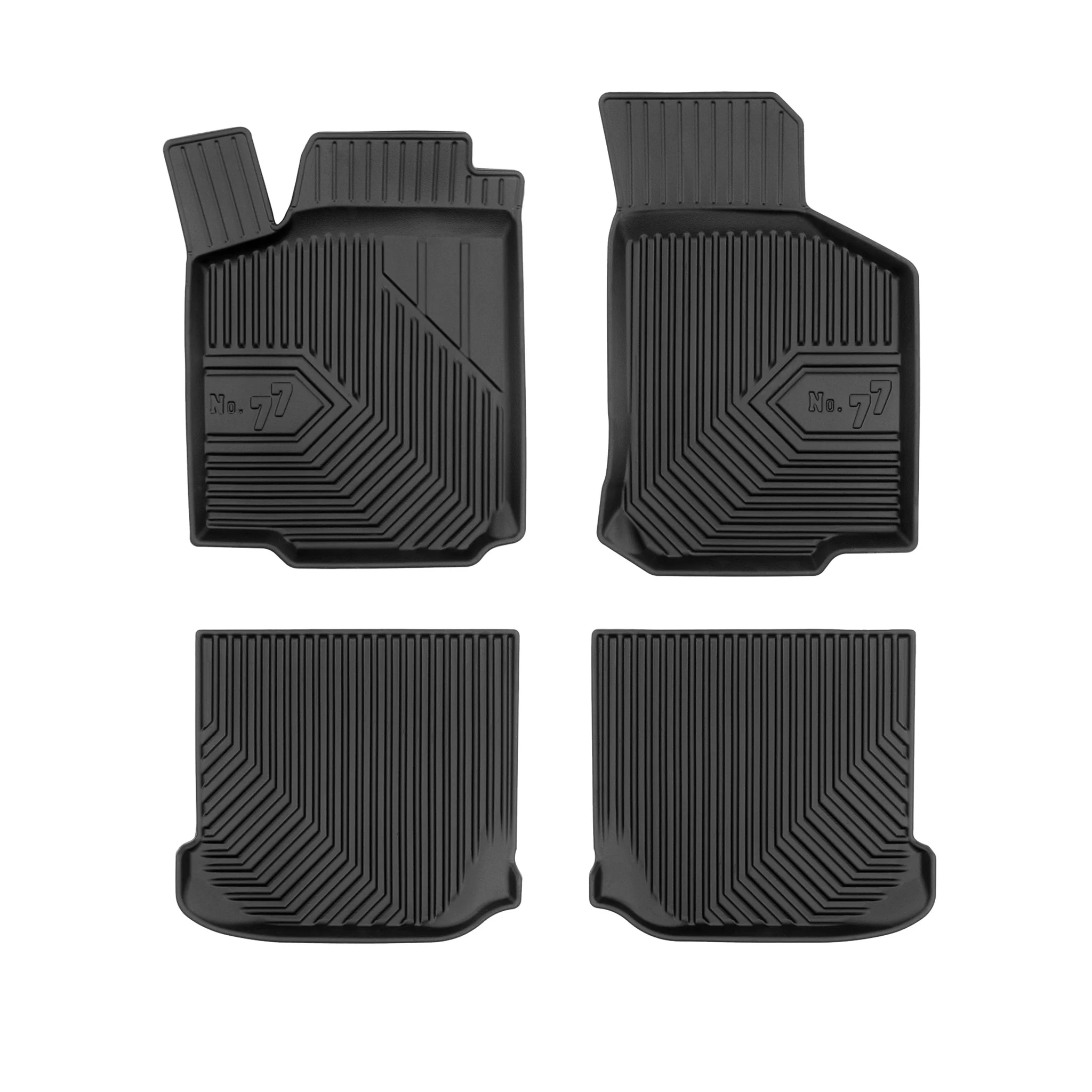 Tapis de Sol de Voiture pour VW New Beetle 1997-2010 TPE Antidérapant Noir 4Pcs