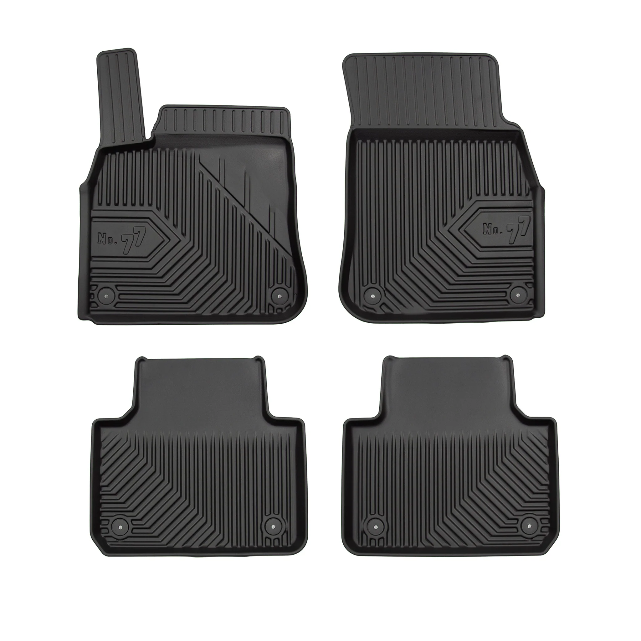 Tapis de Sol de Voiture pour VW Touareg III 2018-2026 TPE Imperméable Noir 4Pcs