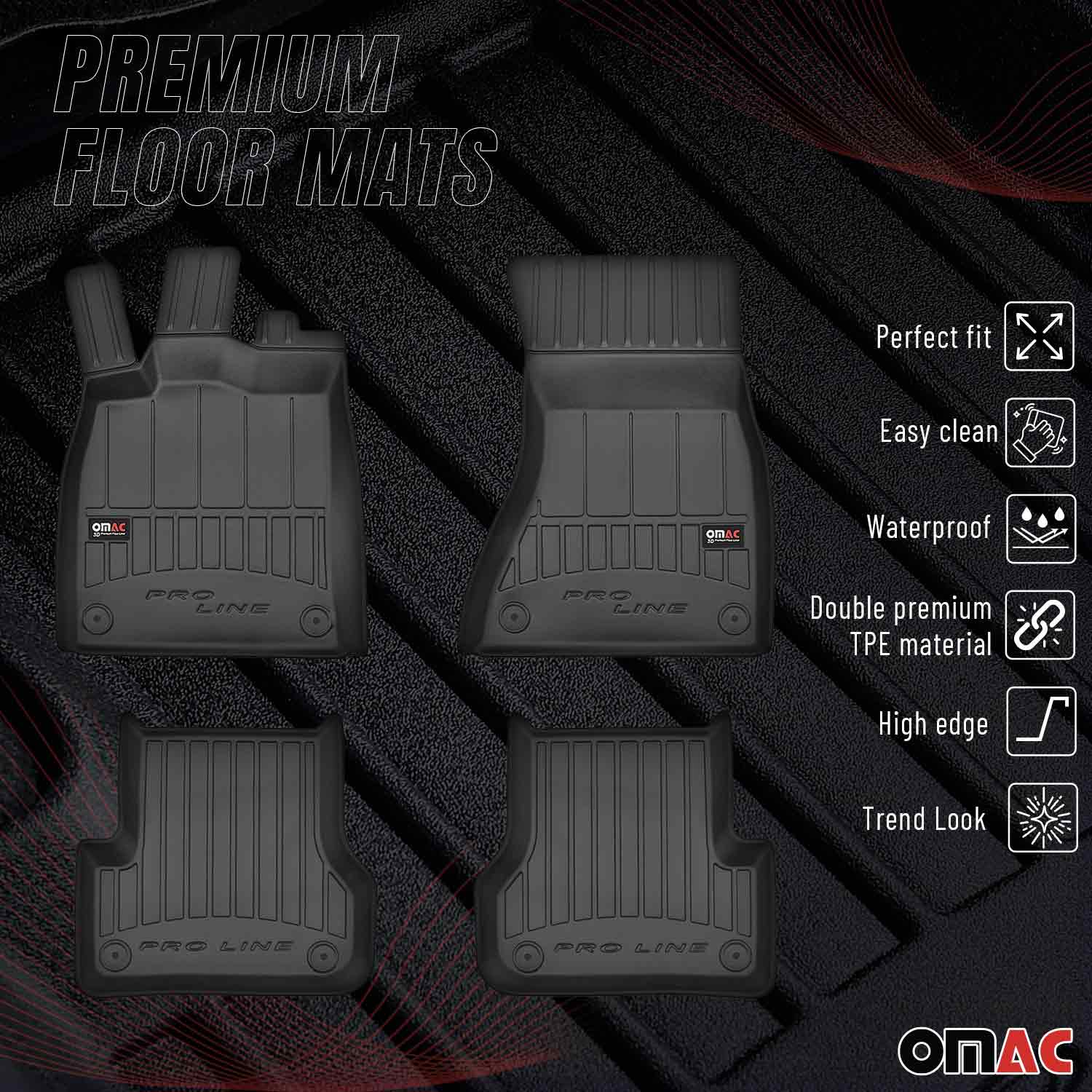 OMAC Tapis de sol caoutchouc pour Audi A6 C7 Break Berline 2010-2018 Premium - Image 2