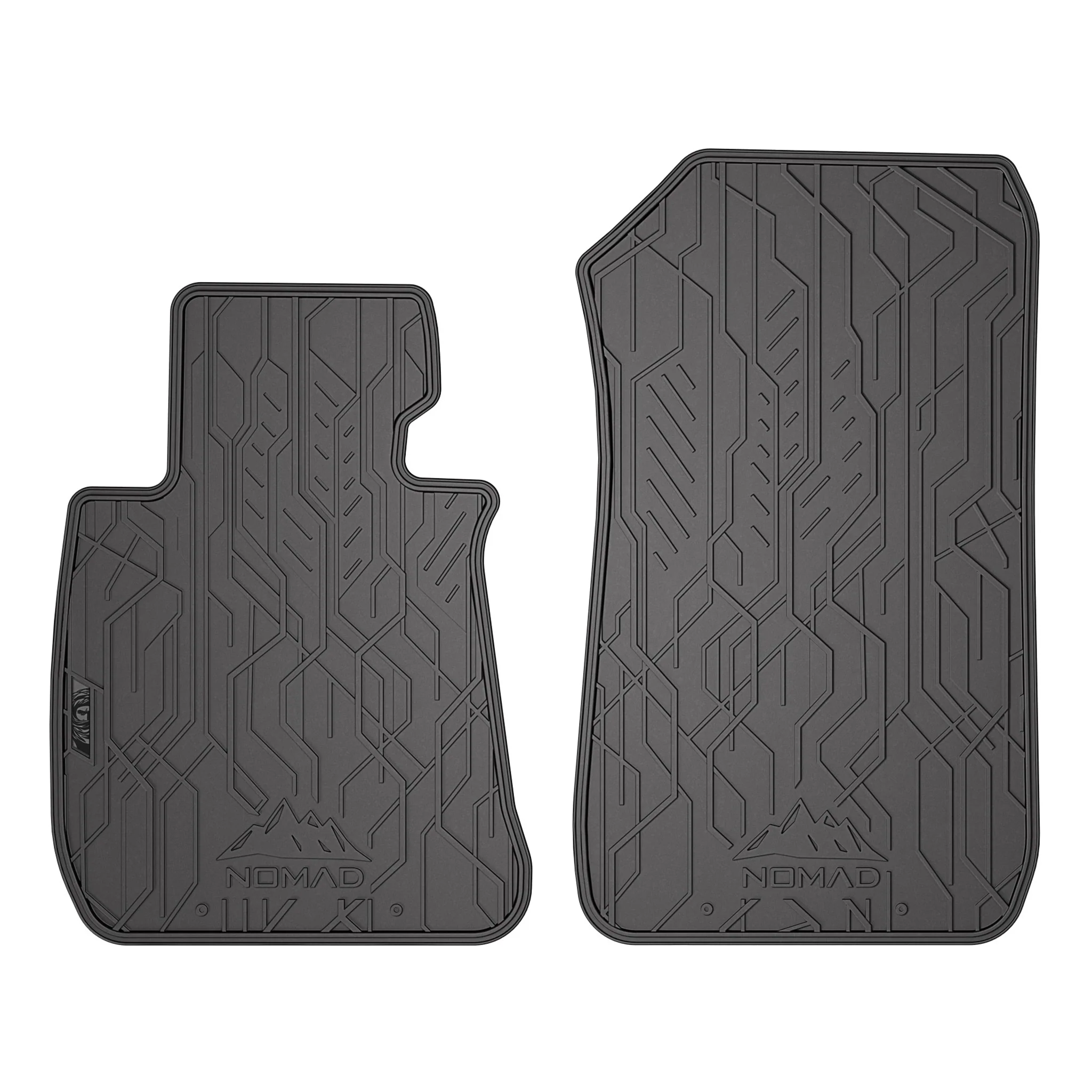 Tapis de sol pour BMW Série 3 E90 E91 2004-12 sauf xDrive Caoutchouc Noir 2Pcs