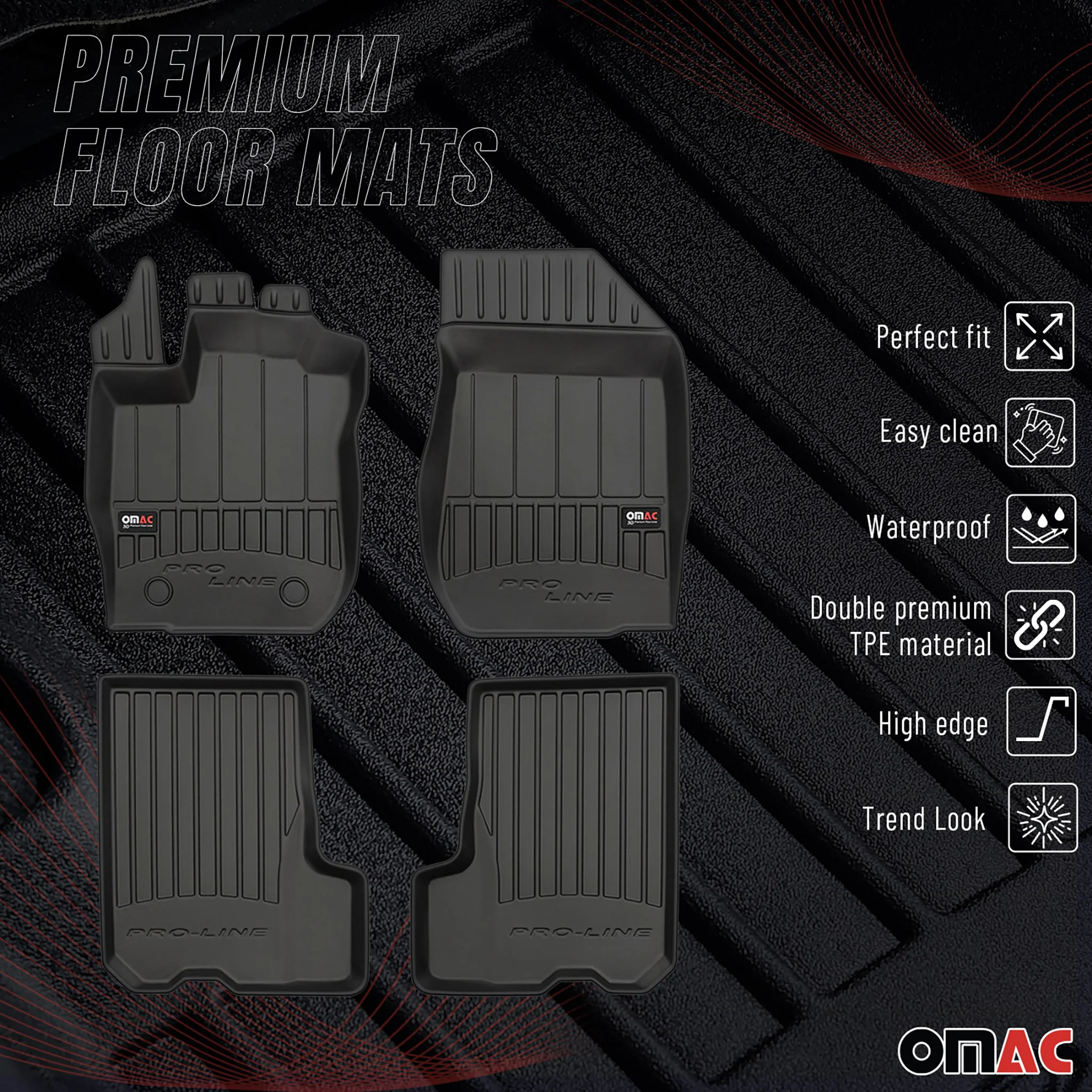 Tapis de Sol pour Dacia Sandero 2012-2020 TPE Noir - Image 2