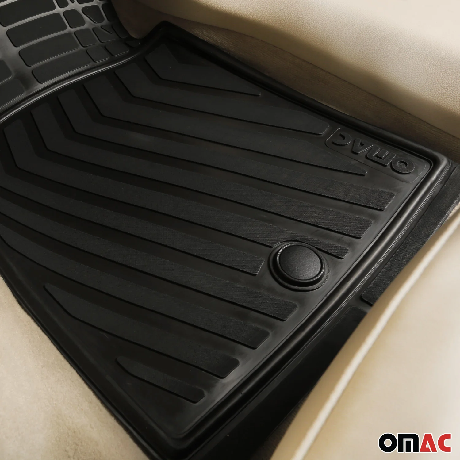 Tapis de sol Universel pour Fiat 500X / 500L antidérapants en caoutchouc Noir - Image 11