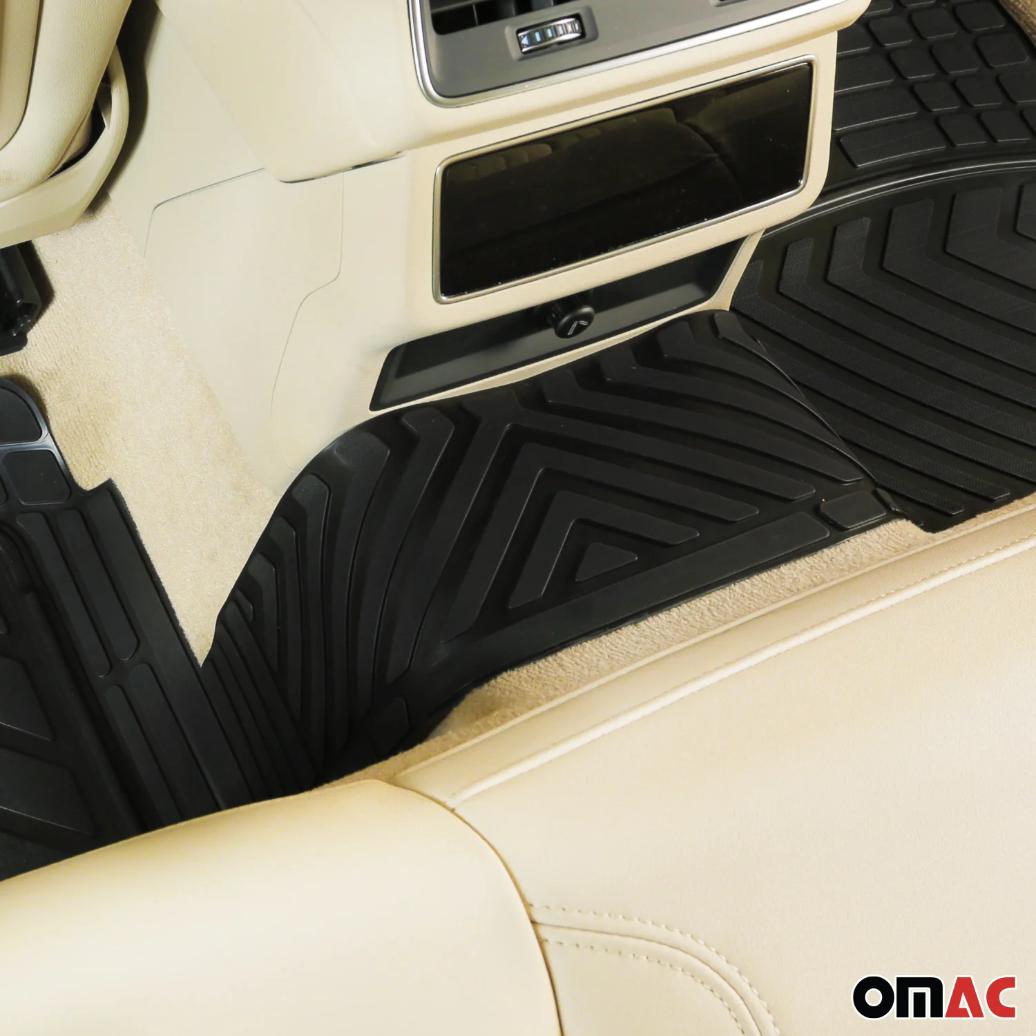 Tapis de sol Universel pour Fiat 500X / 500L antidérapants en caoutchouc Noir - Image 5