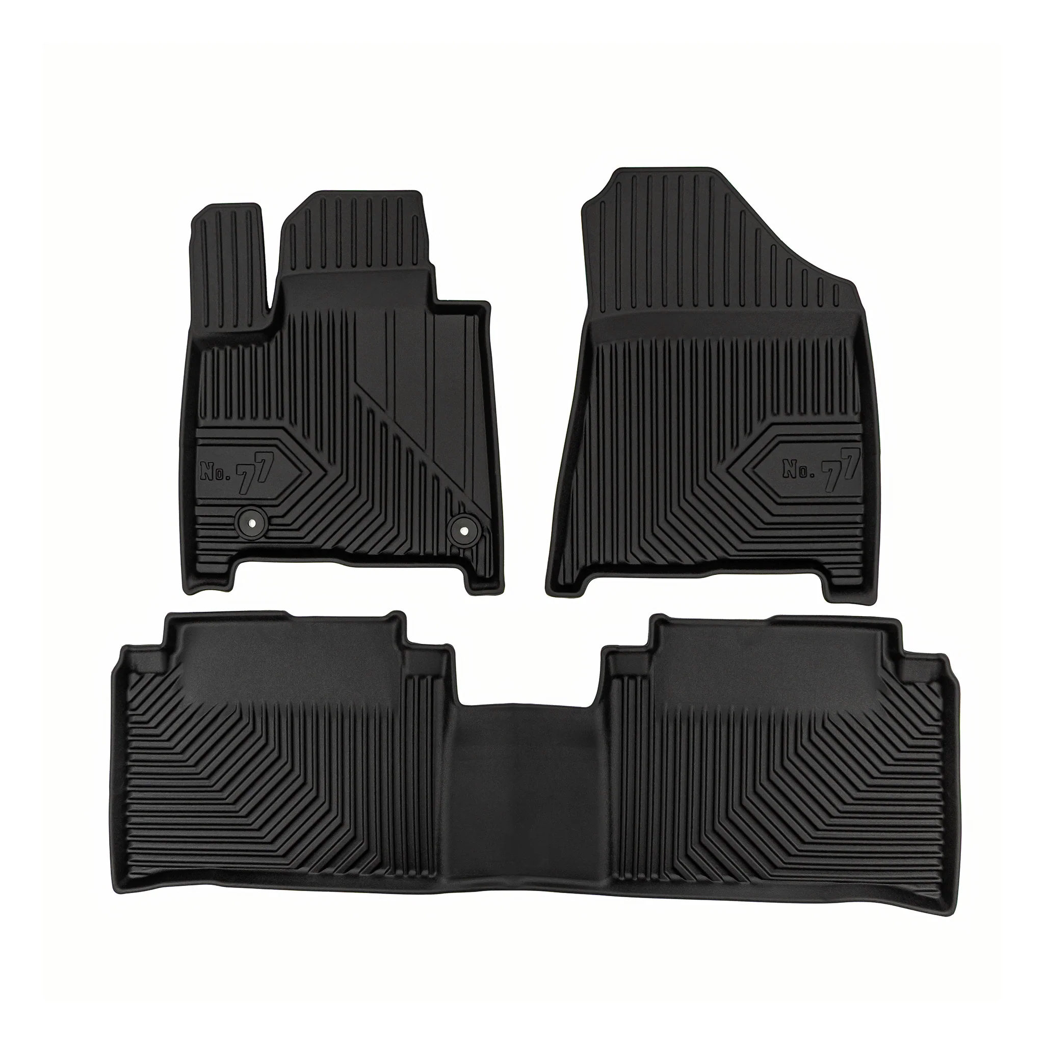 Tapis de sol pour Hyundai Santa Fe V 2024-2026 7places 1ème 2ème rangée TPE 3Pcs