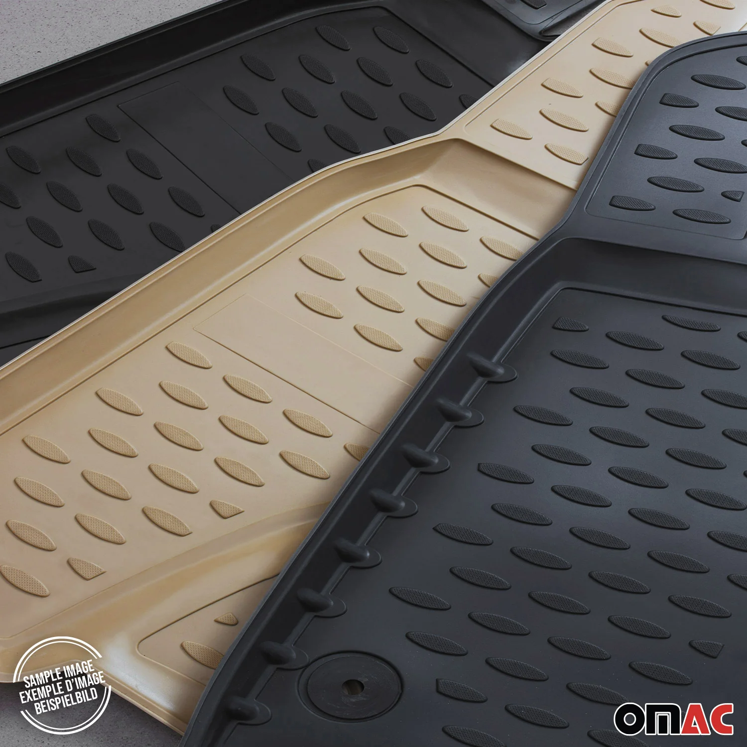 OMAC Tapis de sol pour Kia Rio 2012-2017 sur mesure en caoutchouc Noir - Image 12