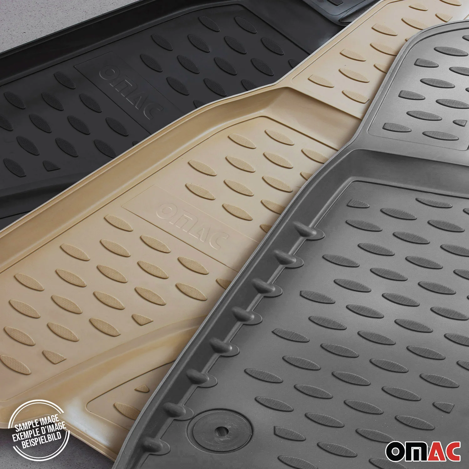 Tapis de sol pour Mercedes Classe E W212 2013-2016 en caoutchouc TPE 3D Gris 4x - Image 10