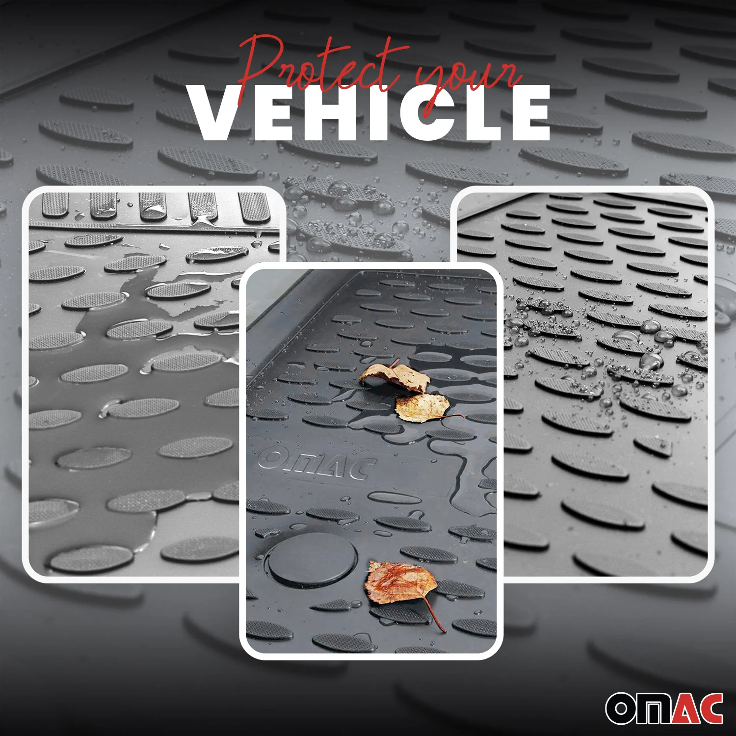 Tapis de sol pour Mercedes Classe E W212 2013-2016 en caoutchouc TPE 3D Gris 4x - Image 3