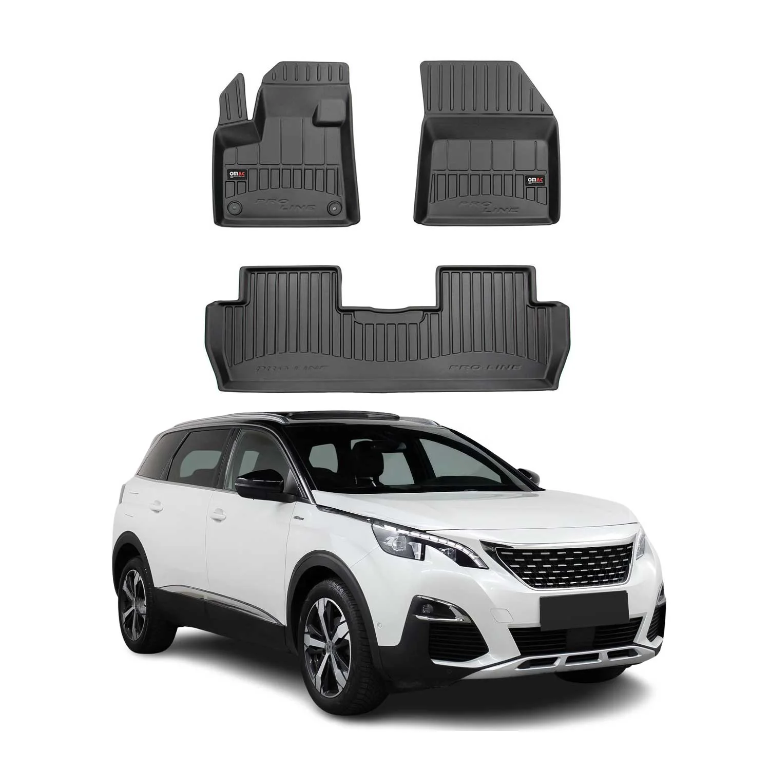 Tapis de Sol pour Peugeot 5008 2017-2024 TPE Noir