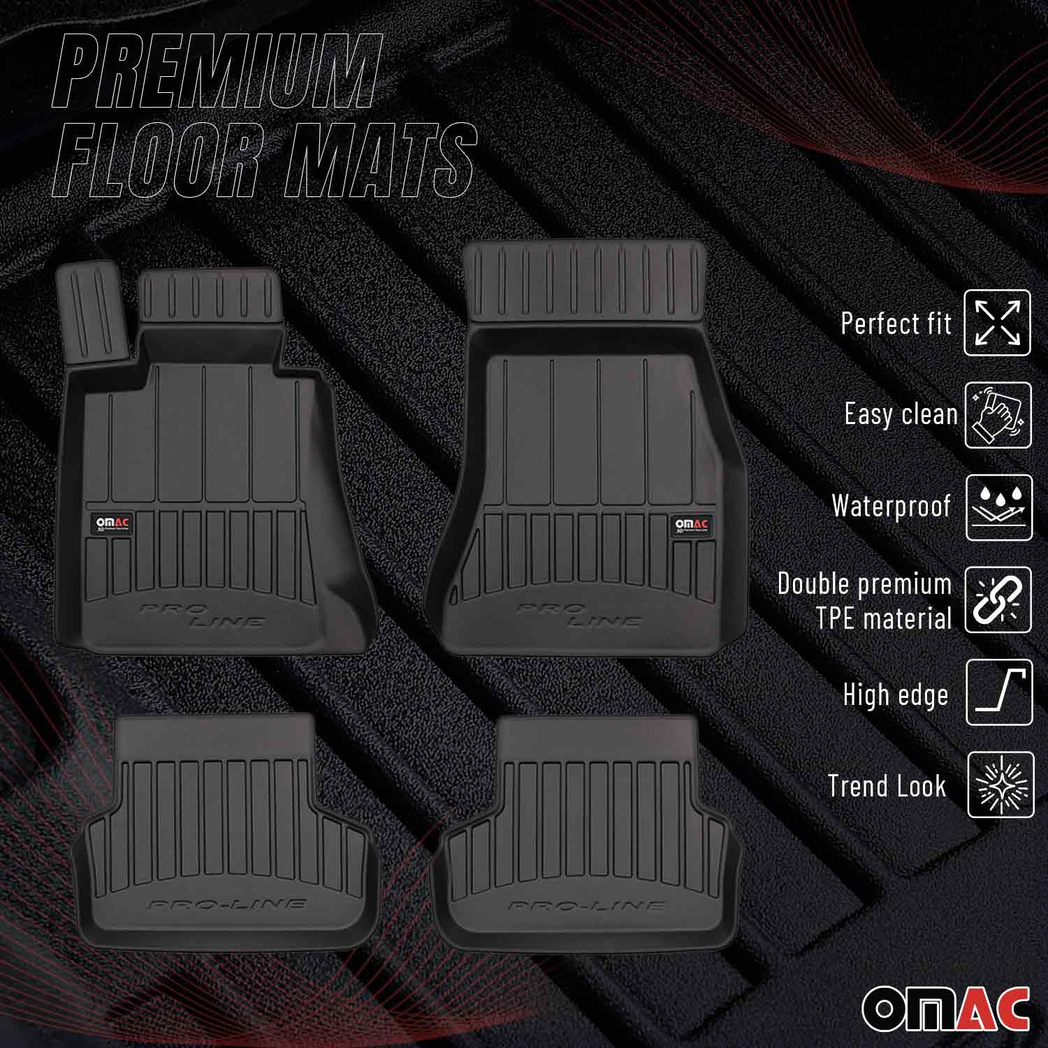 OMAC Tapis de sol caoutchouc pour BMW Série 5 G30 G31 2017-2024 Noir Premium - Image 2