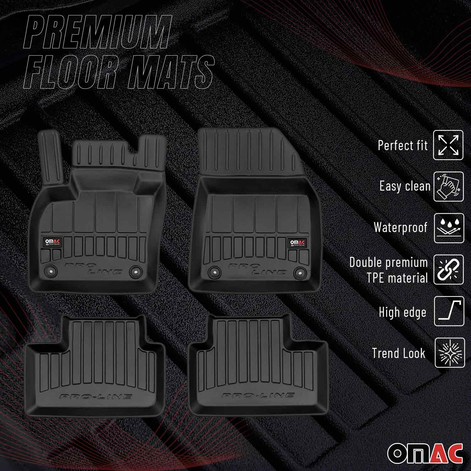 OMAC Tapis de sol en caoutchouc pour Volvo XC40 2017-2024 Noir Premium - Image 2