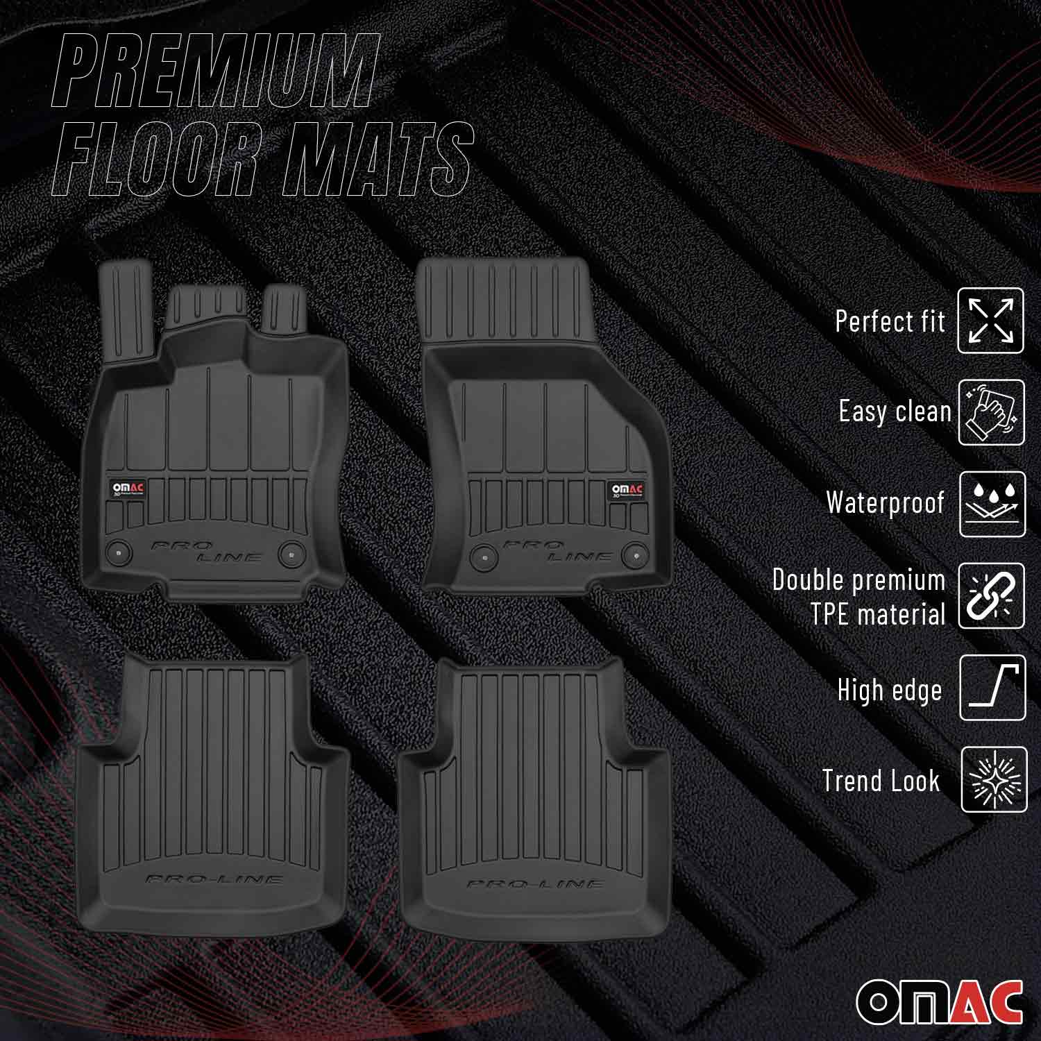 OMAC Tapis de sol en caoutchouc pour VW Arteon 2017-2024 Noir Premium - Image 2